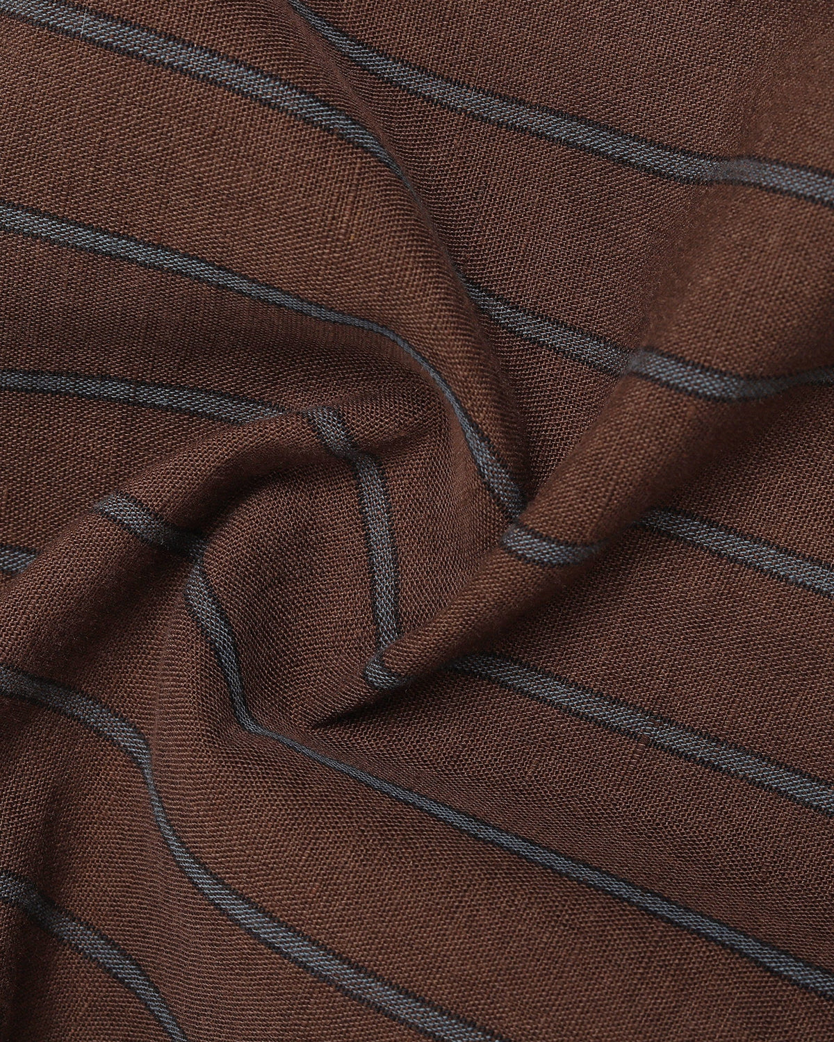 Brown Linen Button Down Stripe Shirt - Proba