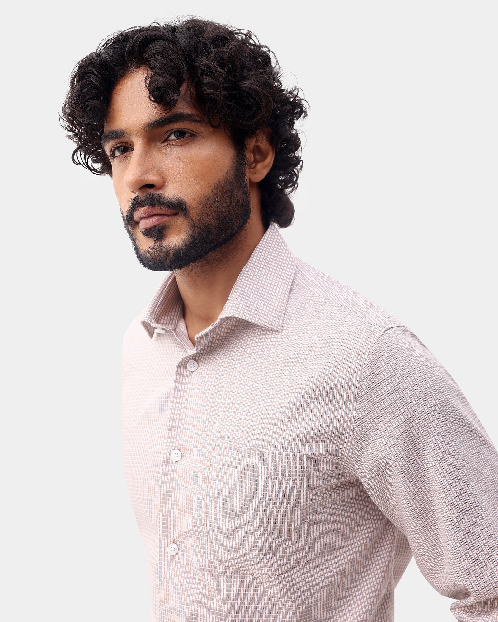 Brown Check Shirt - Elix