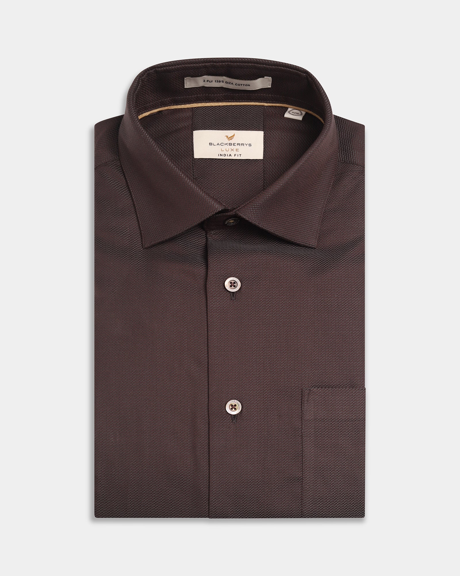 Brown Textured Shirt - Chiba