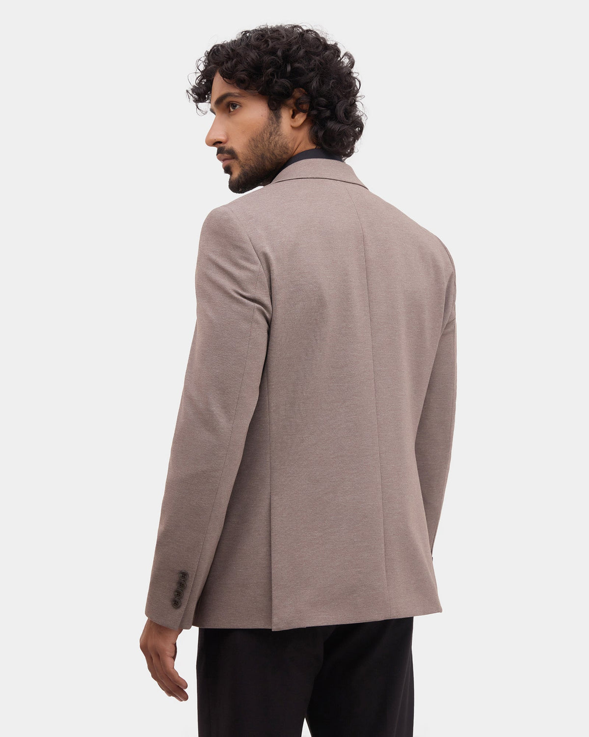 Brown Solid Blazer - Conrado
