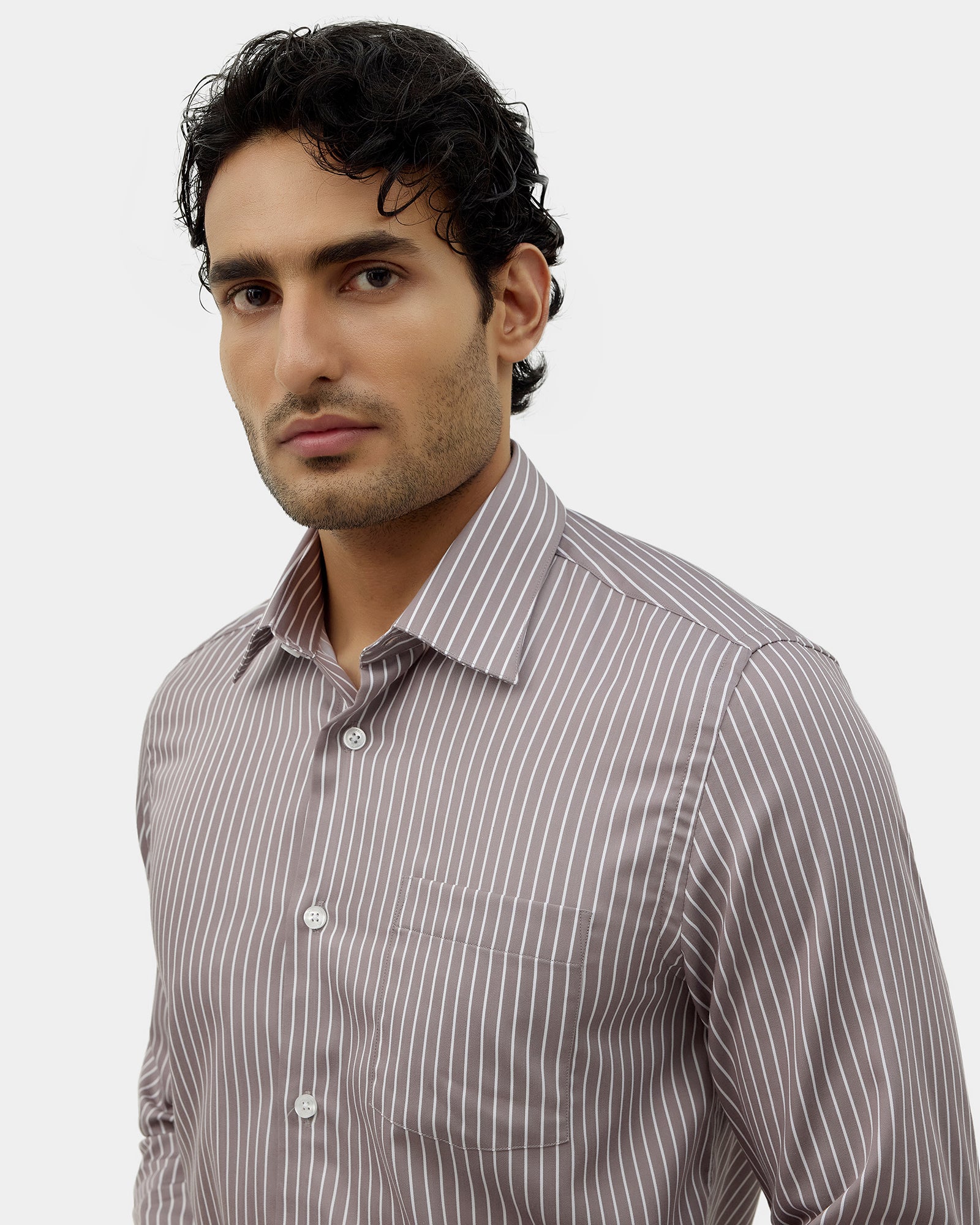 Brown Stripe Shirt - Soccer