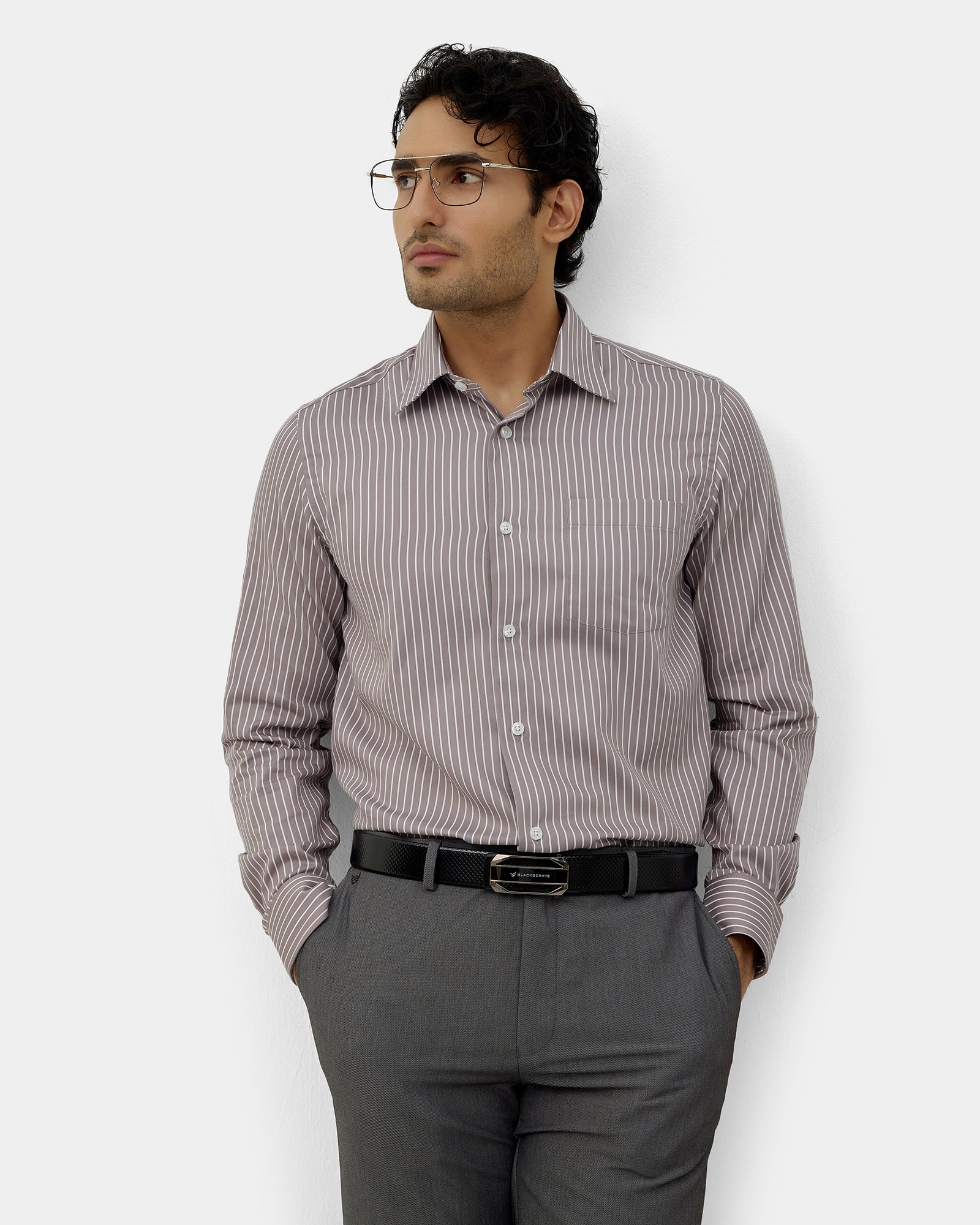 Brown Stripe Shirt - Soccer