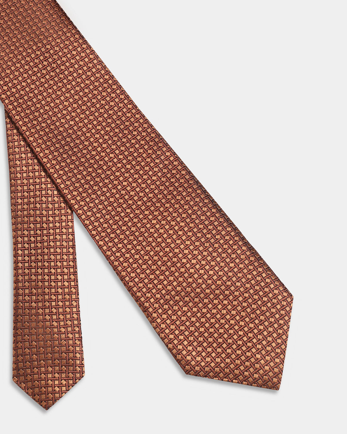 Brown Textured Tie - Bilbao