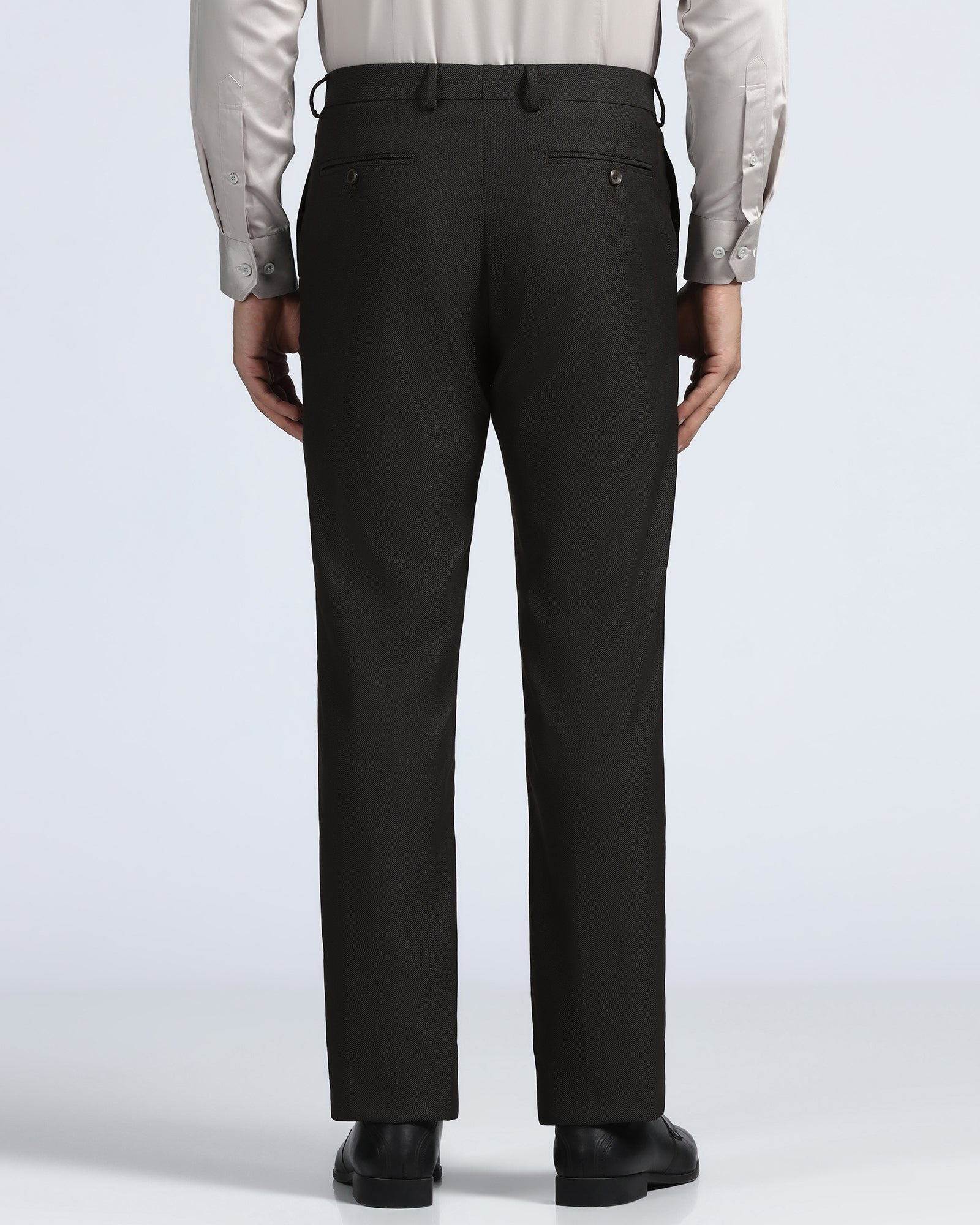 Brown Textured Trouser - Alan