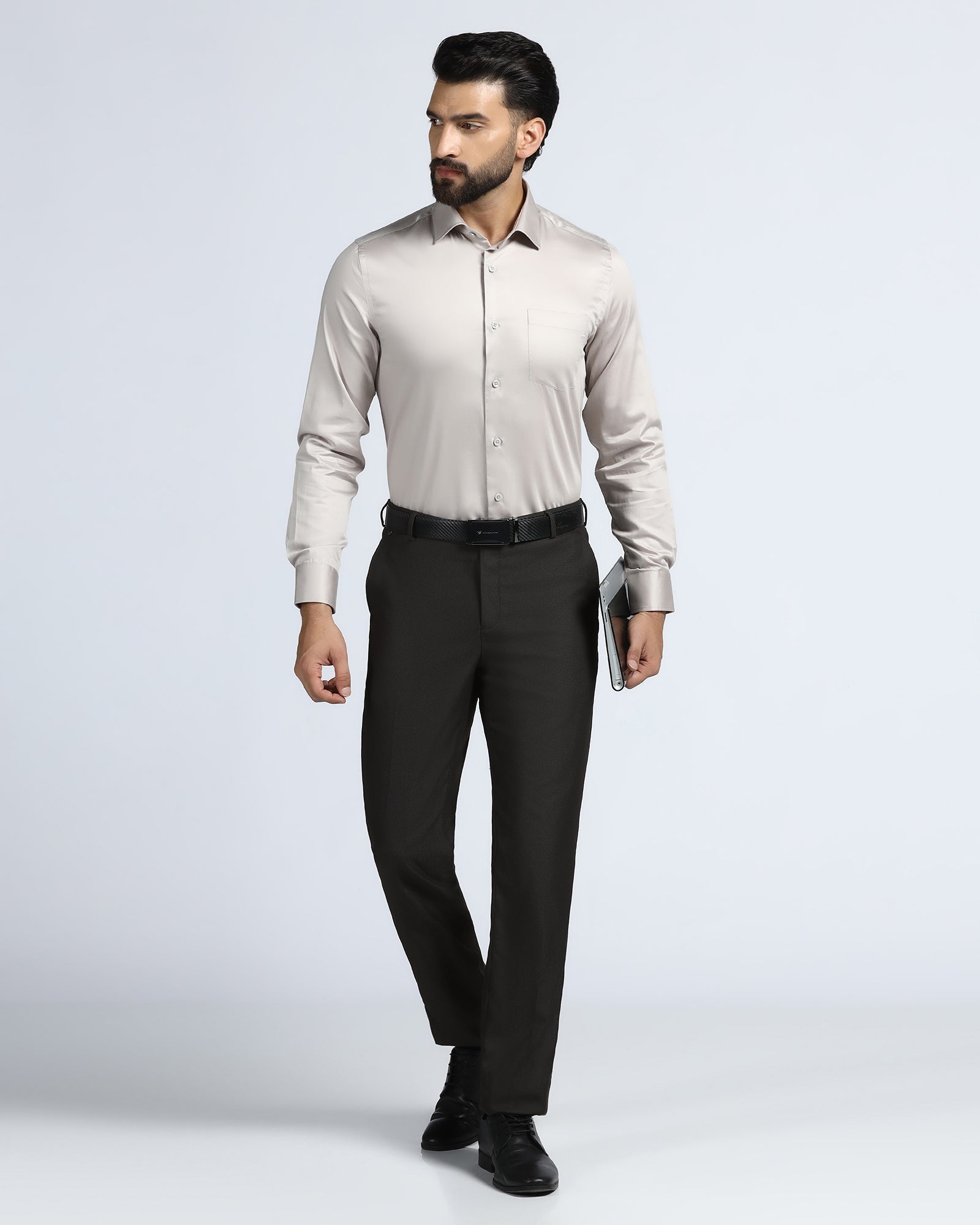 Brown Textured Trouser - Alan