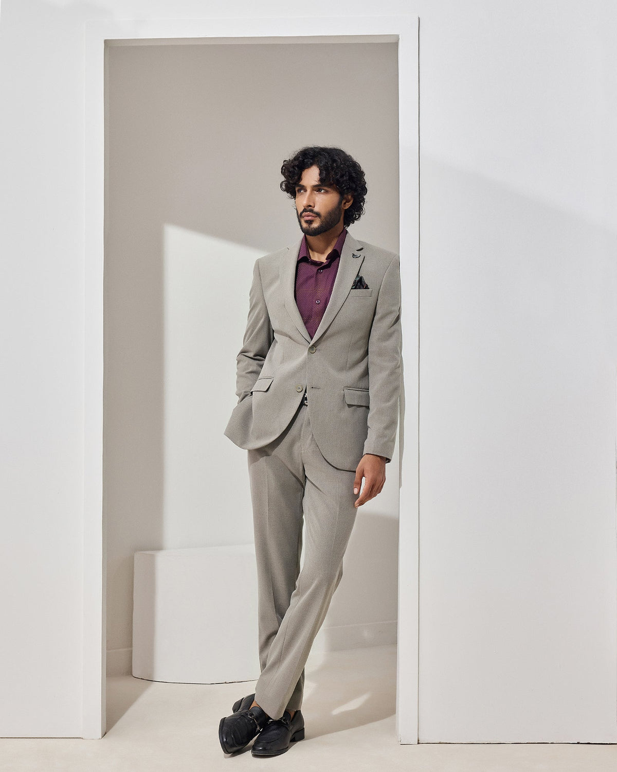 Brown Two Piece Check Suit - Zexter