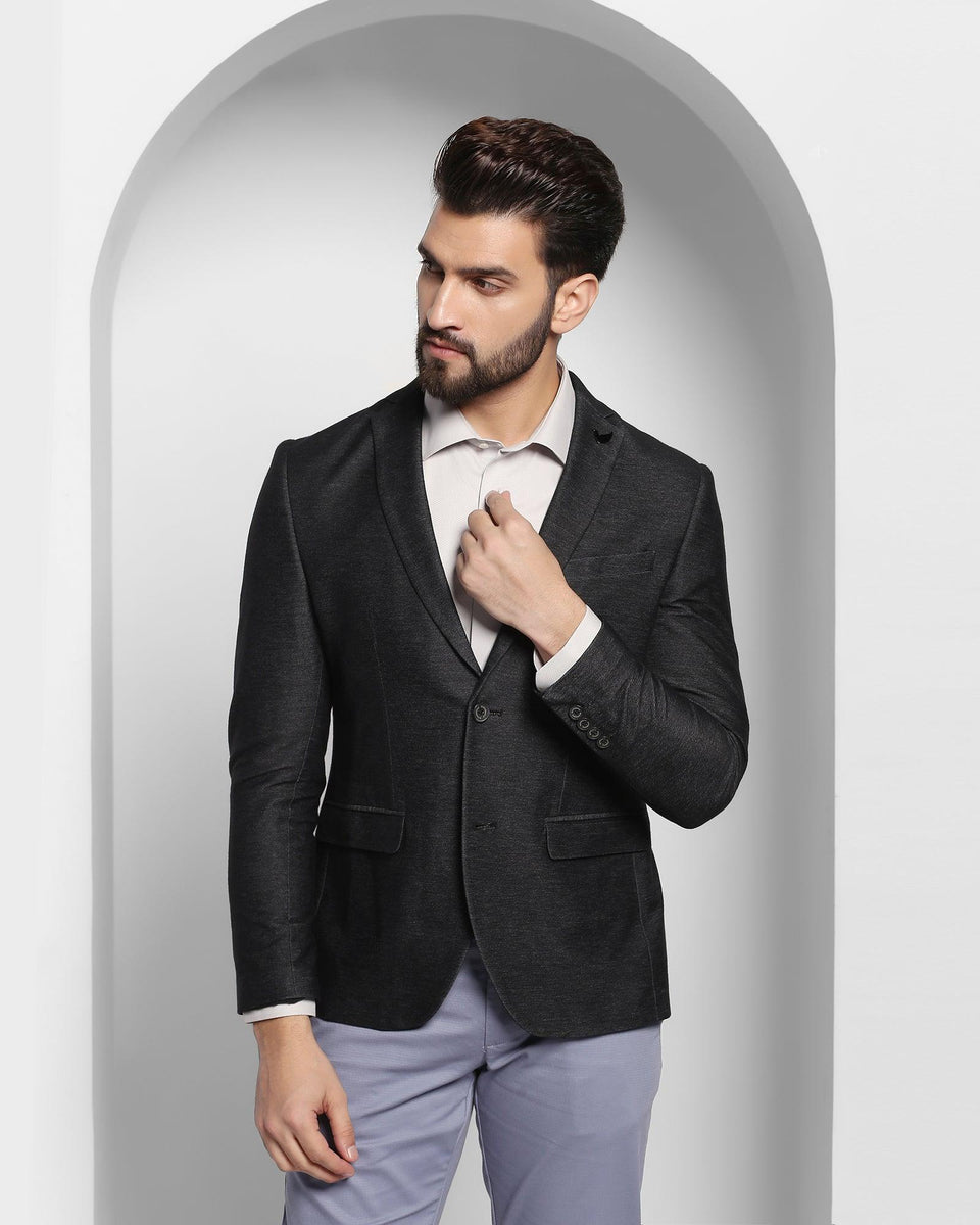 Dark grey casual discount blazer