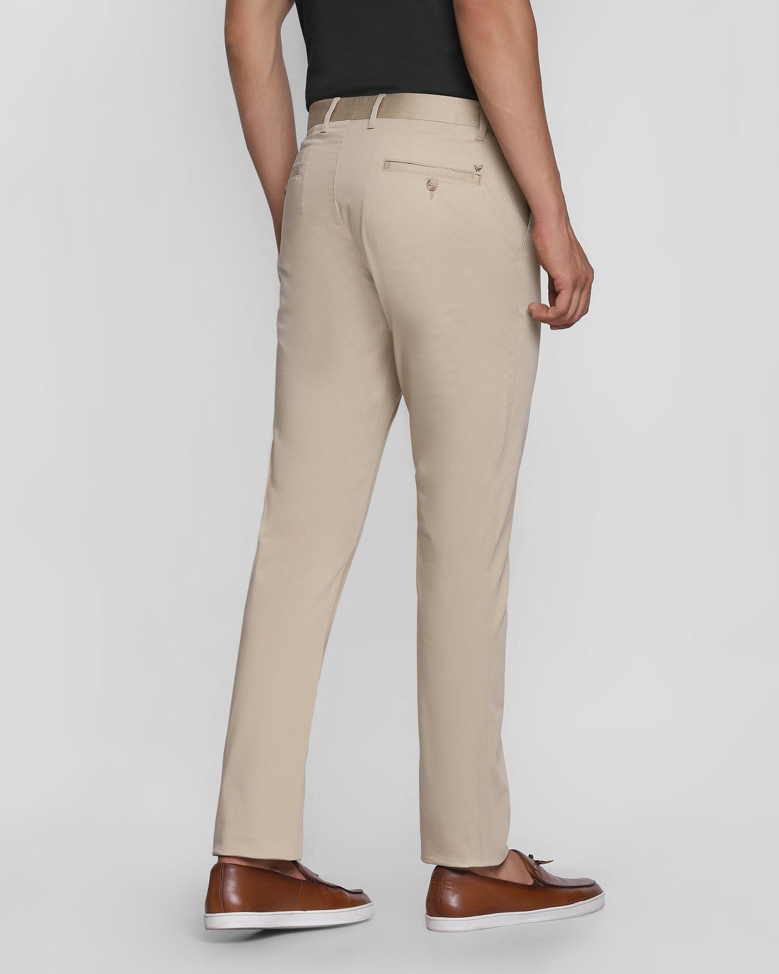 Solid Casual Khakis In Beige B-95 (Mark) - Blackberrys