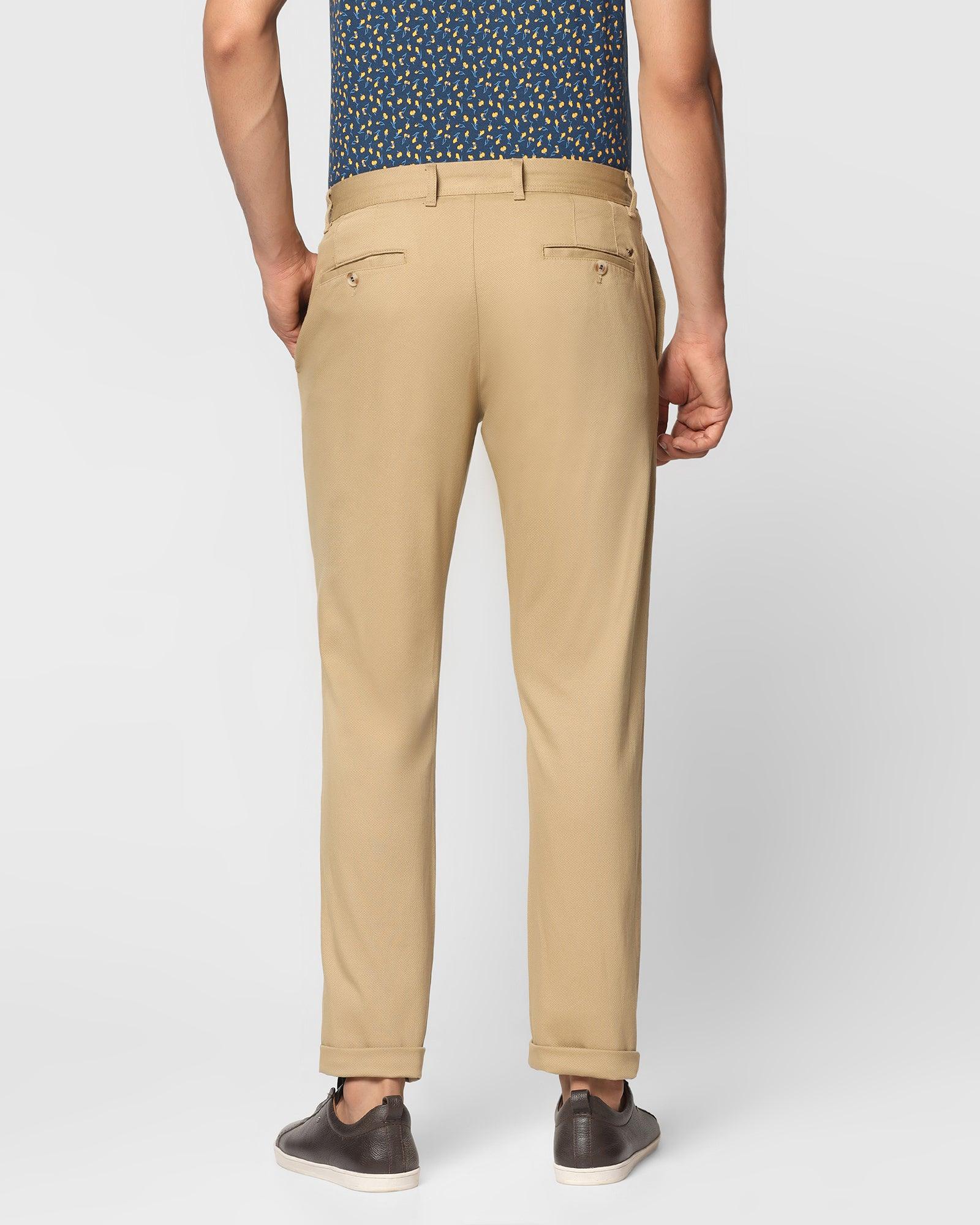Solid Casual Khakis In Beige B-95 (Mark) - Blackberrys