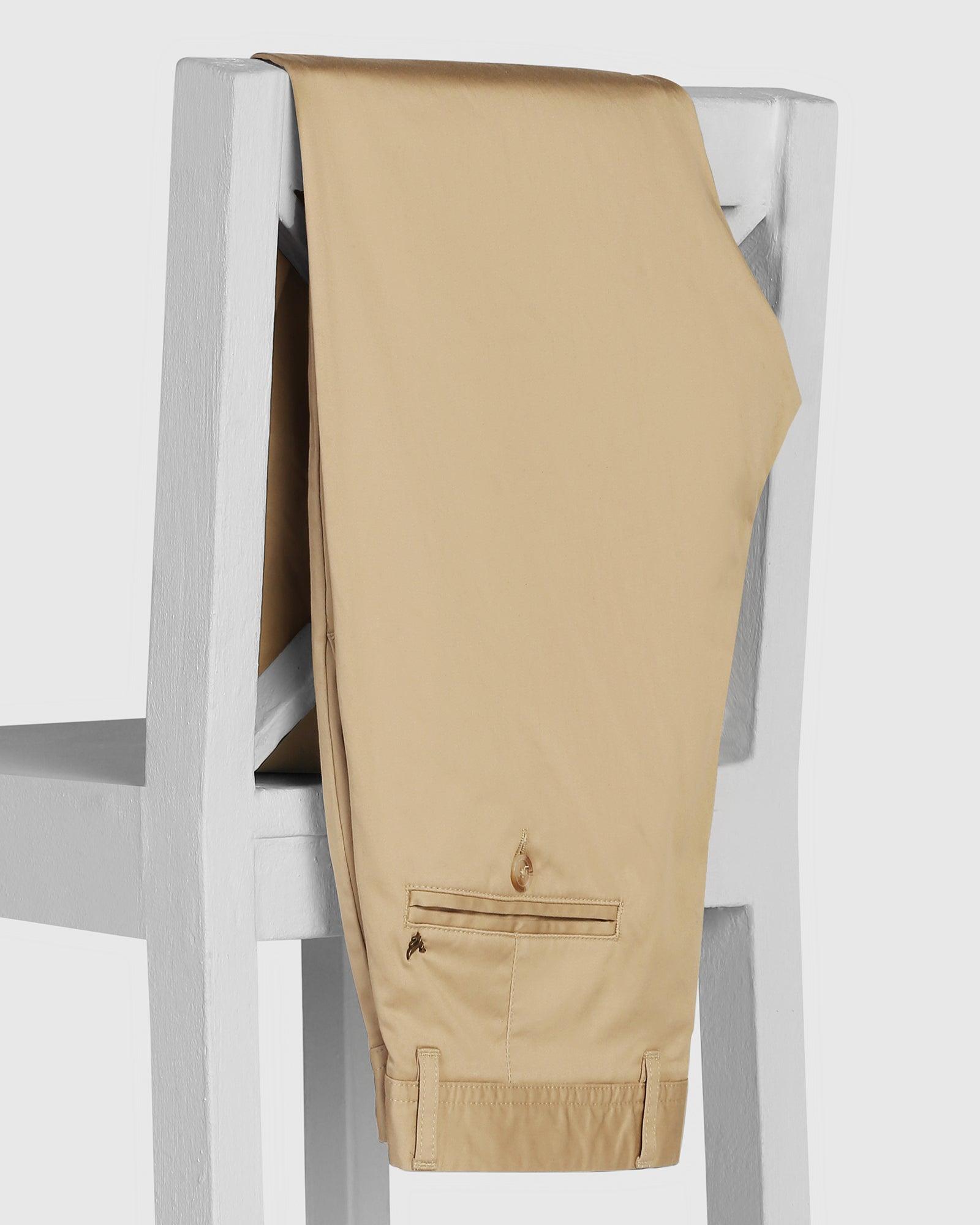 Solid Casual Khakis In Beige B-95 (Mark) - Blackberrys