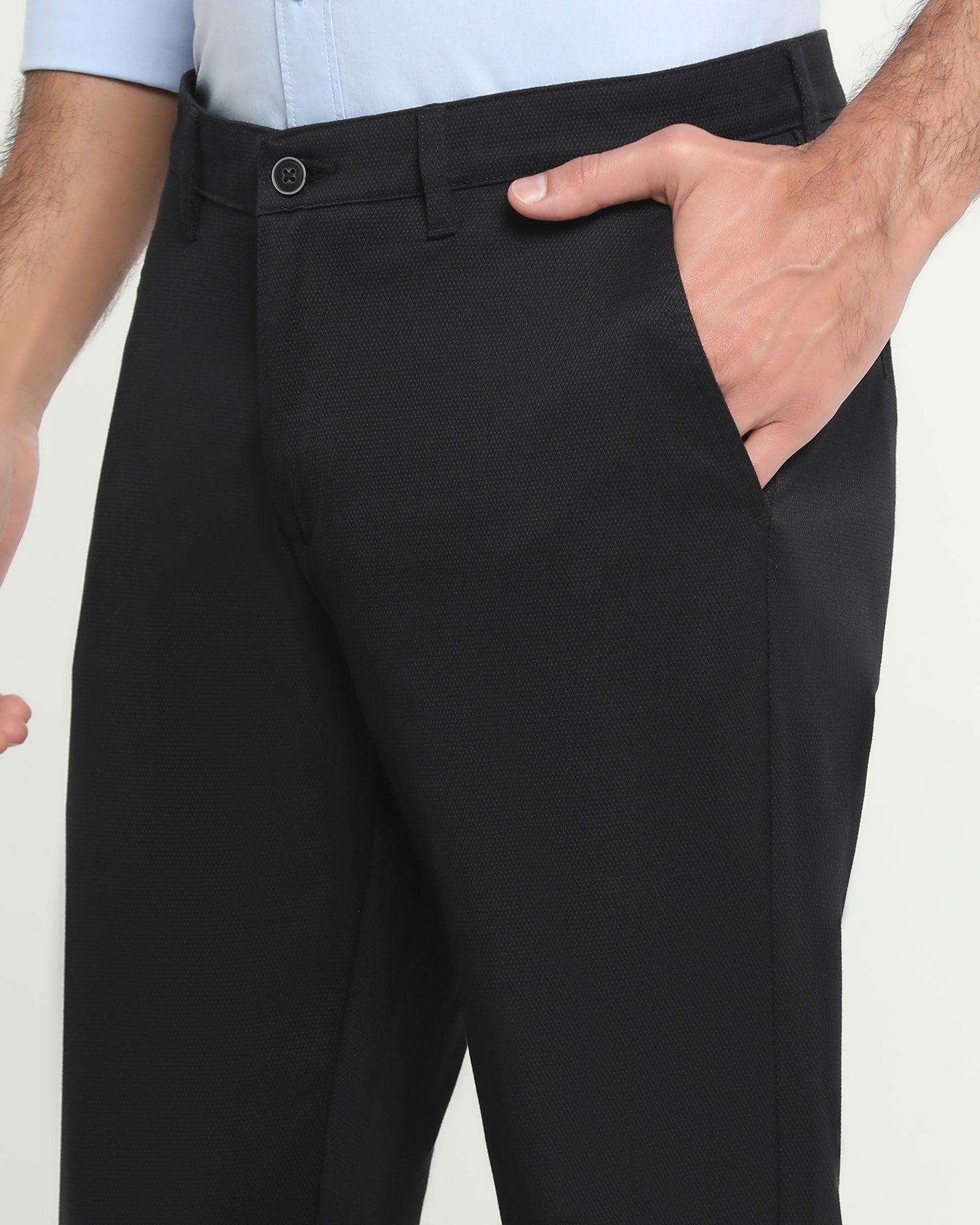 Casual Khakis In Black B-95 (Kimon) - blackberrys-clothing