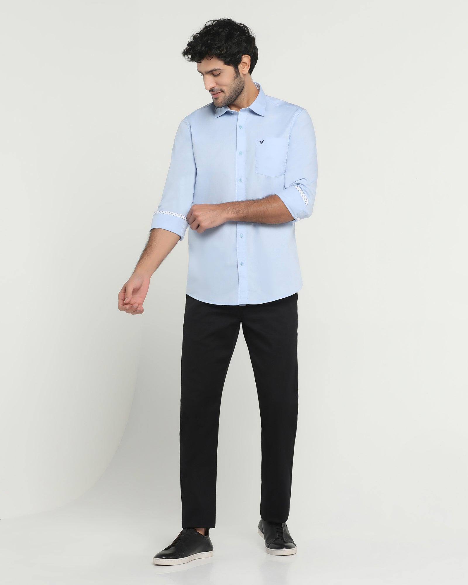 Casual Khakis In Black B-95 (Kimon) - blackberrys-clothing