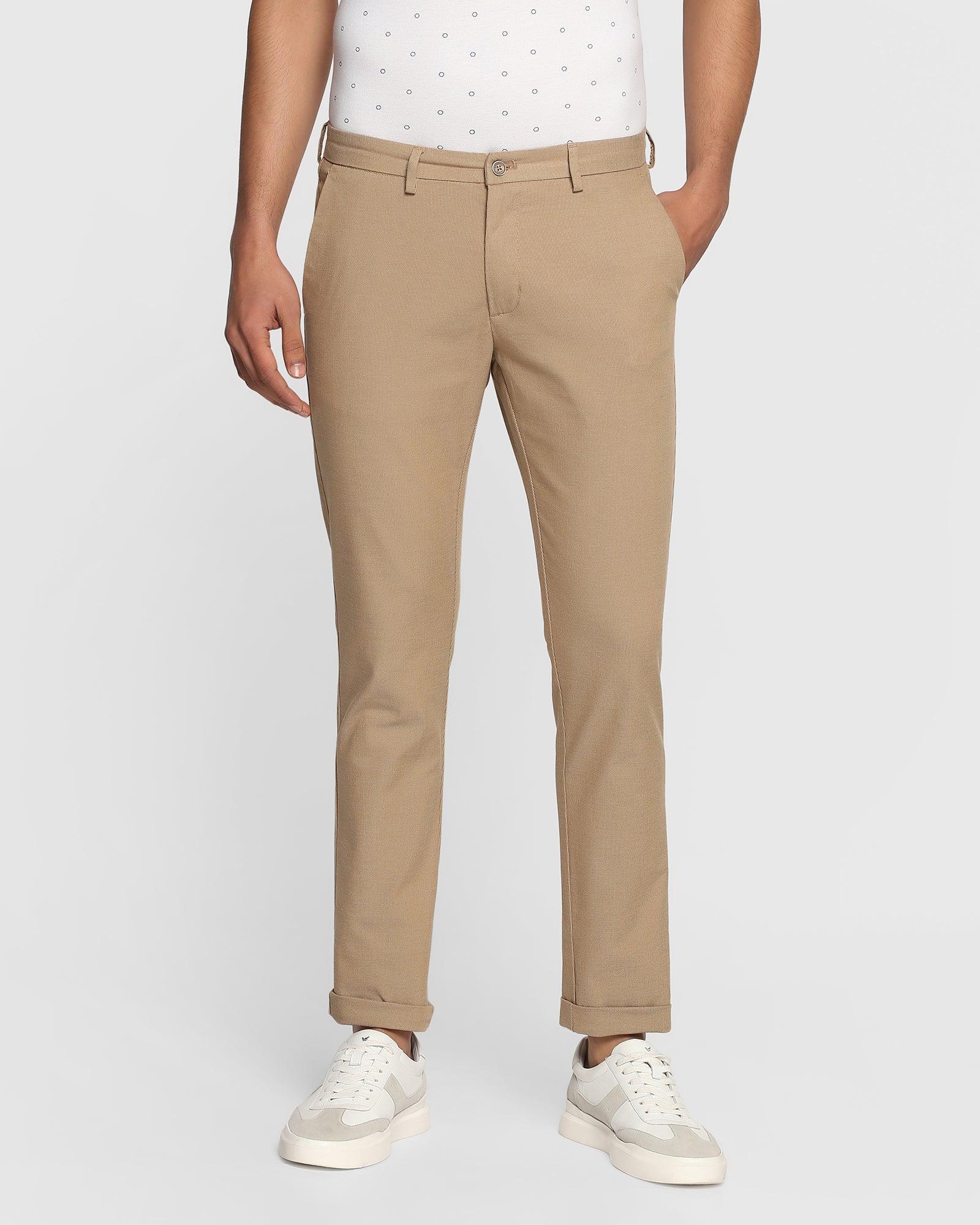 Solid Casual Khakis In Khaki B-91 (Jean) - Blackberrys