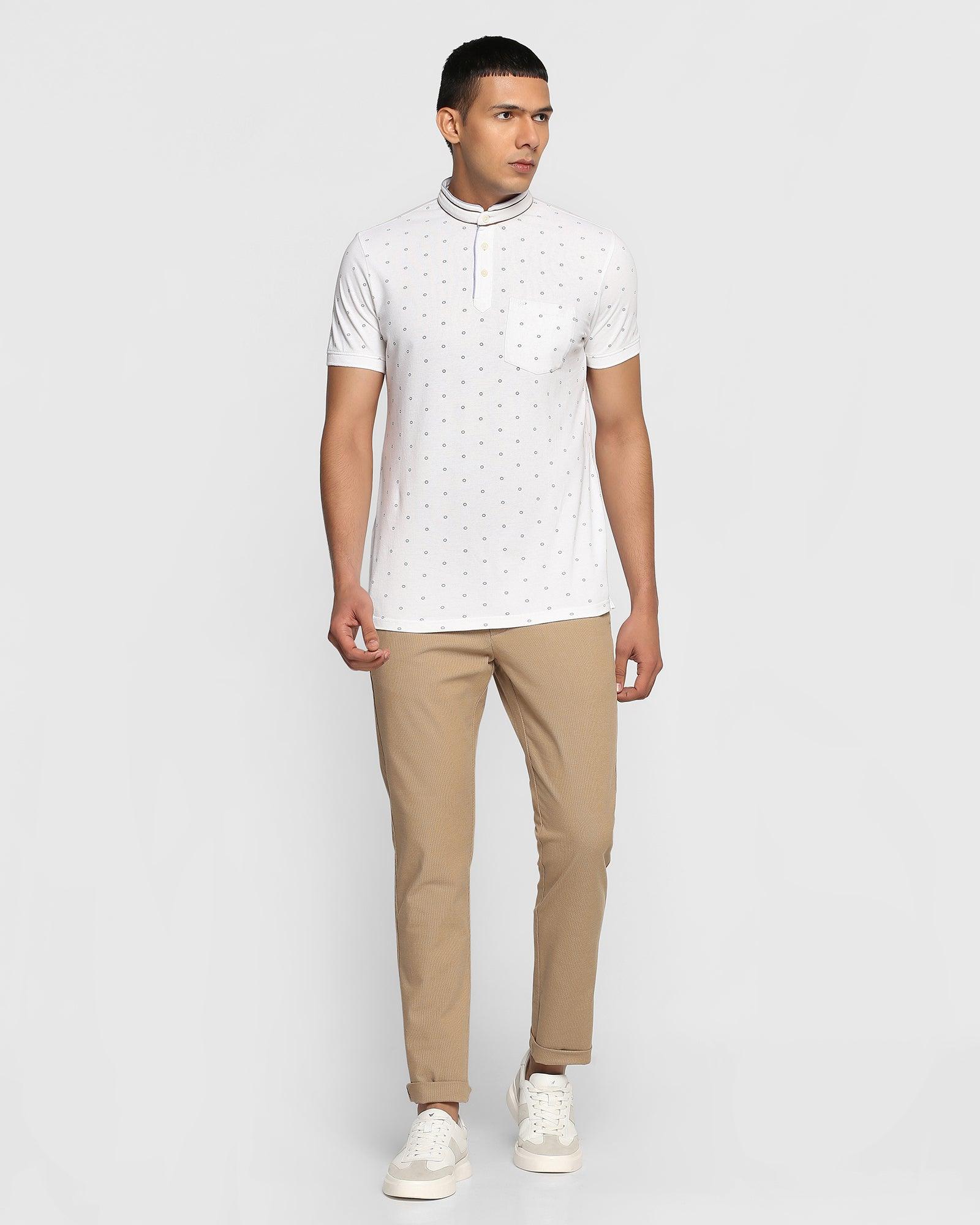 Solid Casual Khakis In Khaki B-91 (Jean) - Blackberrys