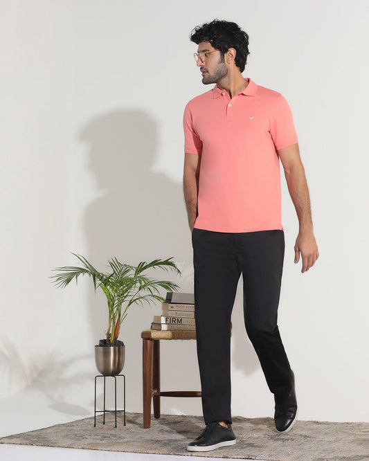 Slim Comfort B-95 Casual Knight Black Solid Khakis - Kolt