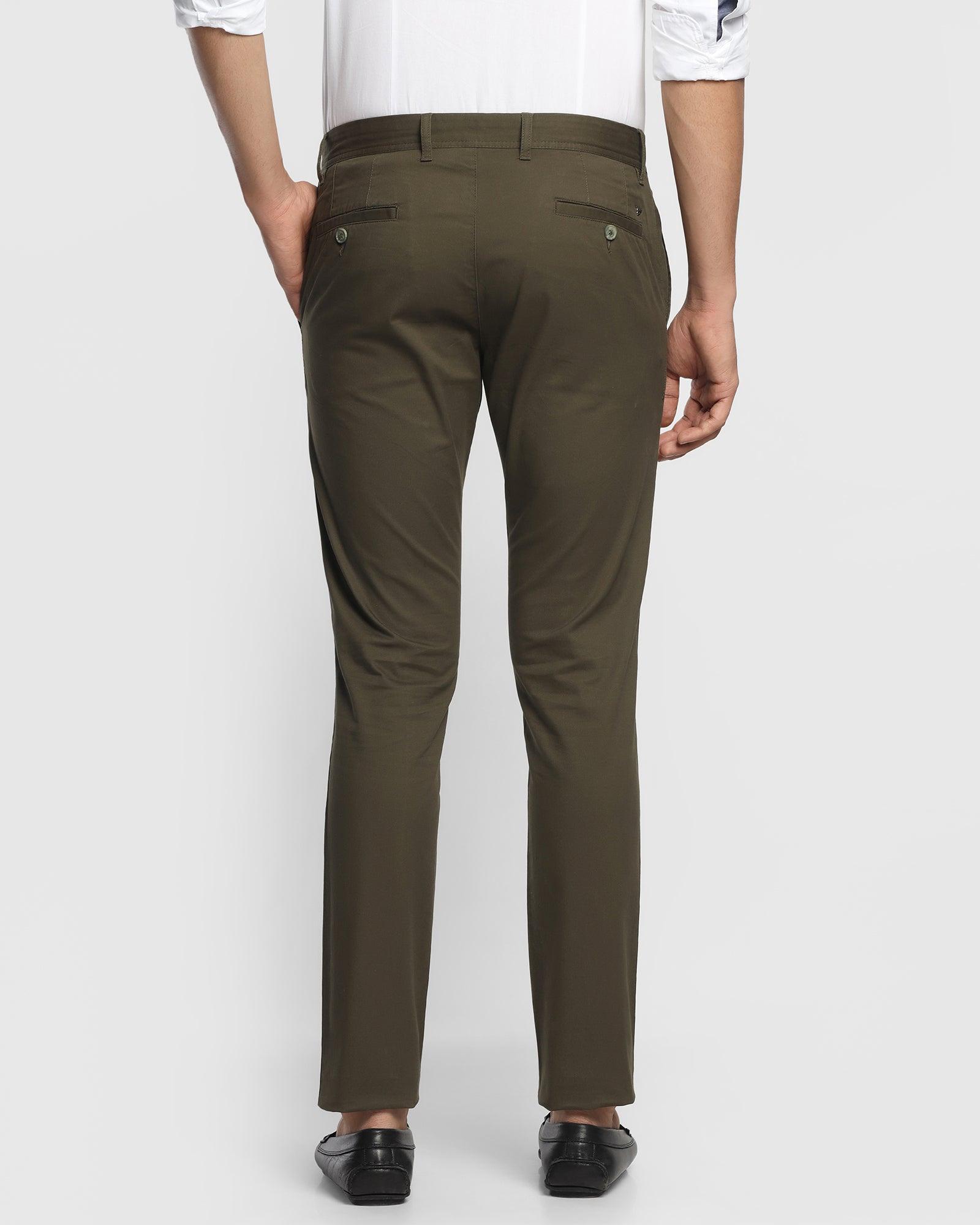 Solid Casual Khakis In Olive B-91 (Lab) - Blackberrys