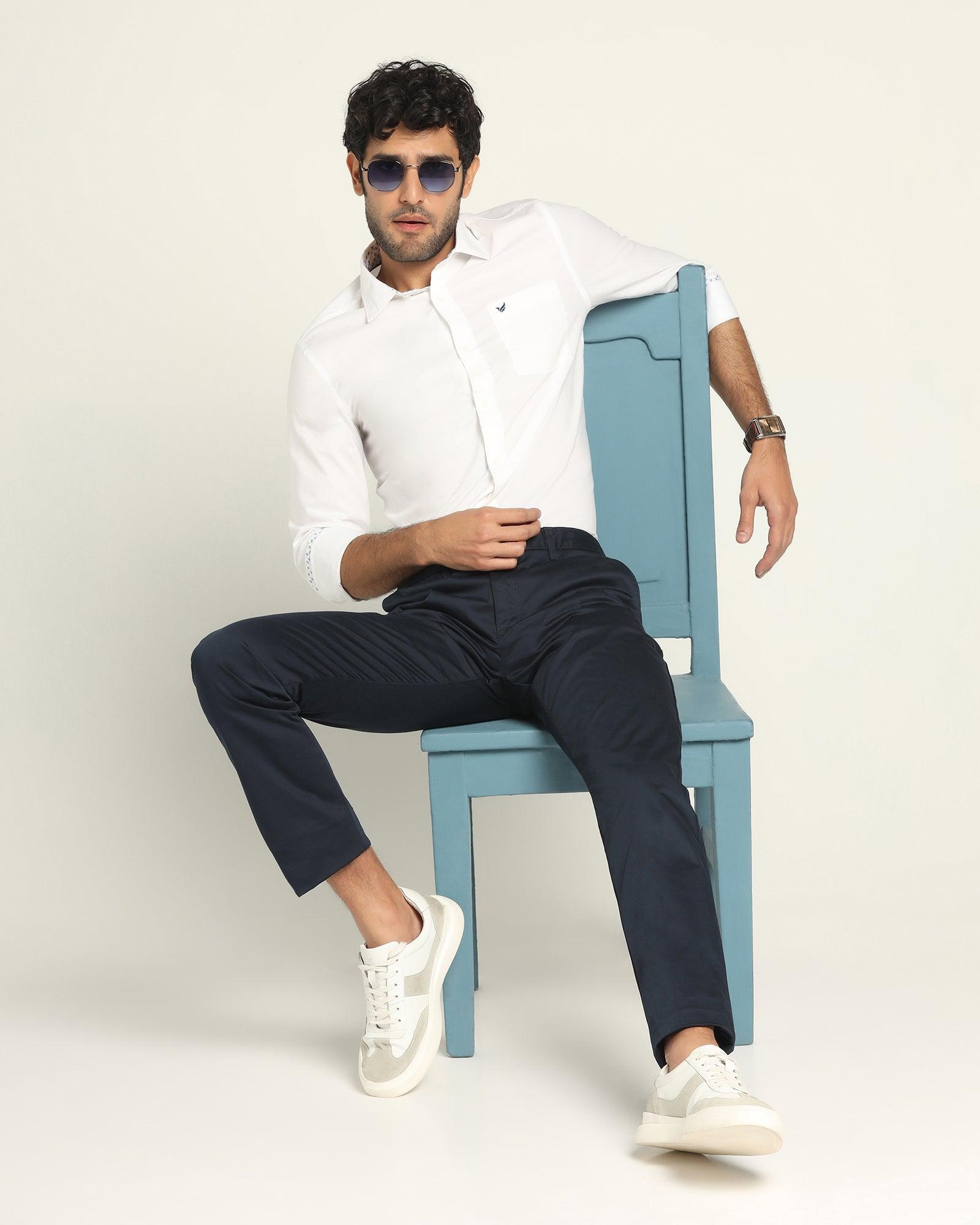 Casual Khakis In Twilight Navy B-95 (Kolt) - blackberrys-clothing