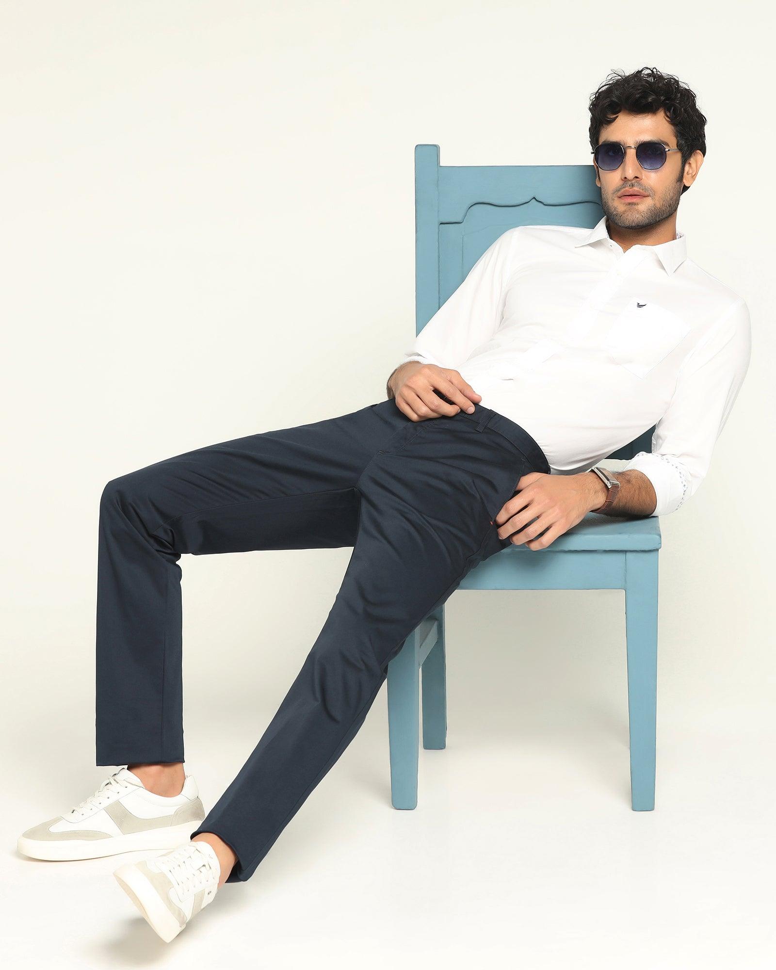 Casual Khakis In Twilight Navy B-95 (Kolt) - blackberrys-clothing