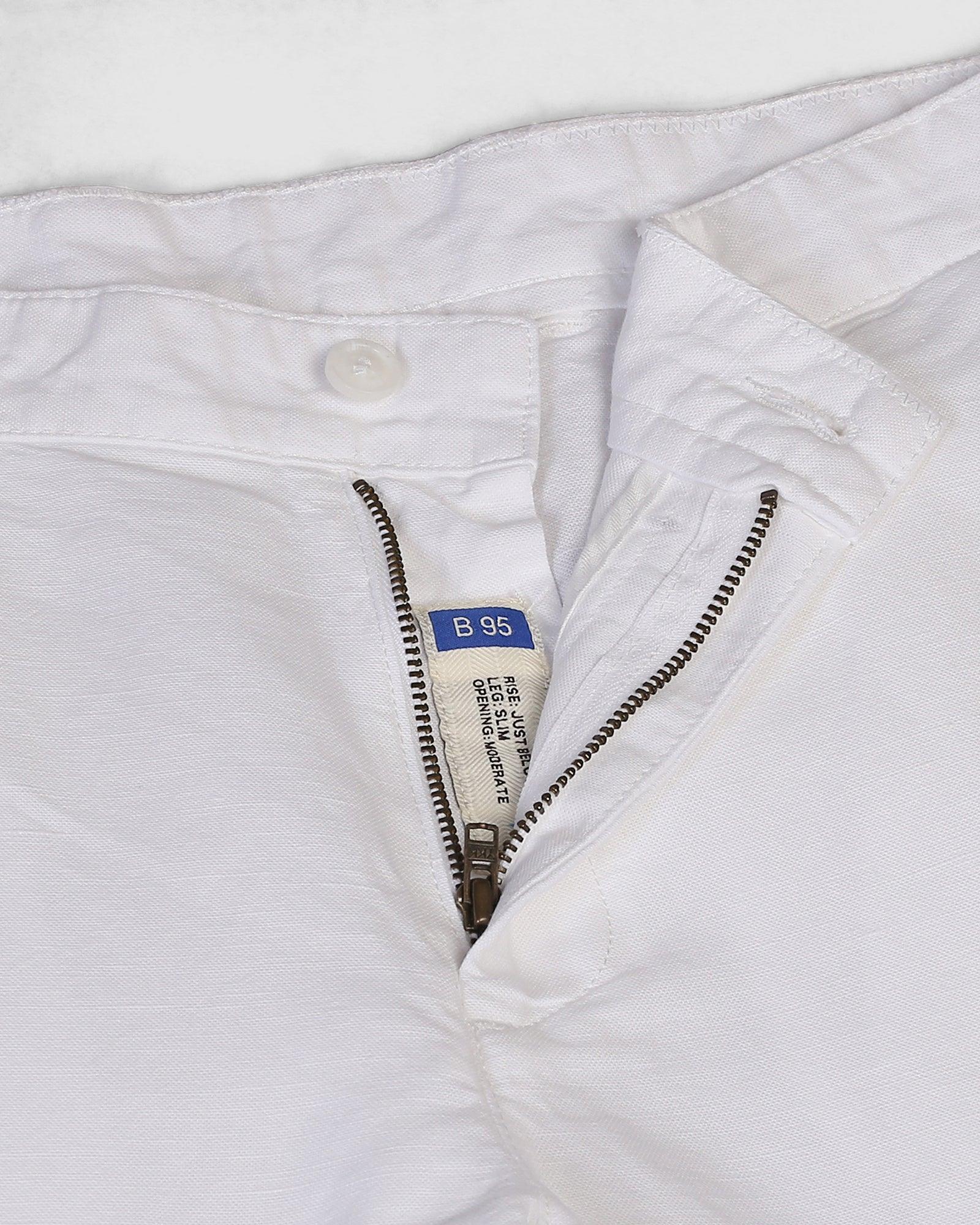 Casual Khakis In White B-95 (Kinsley) - blackberrys-clothing