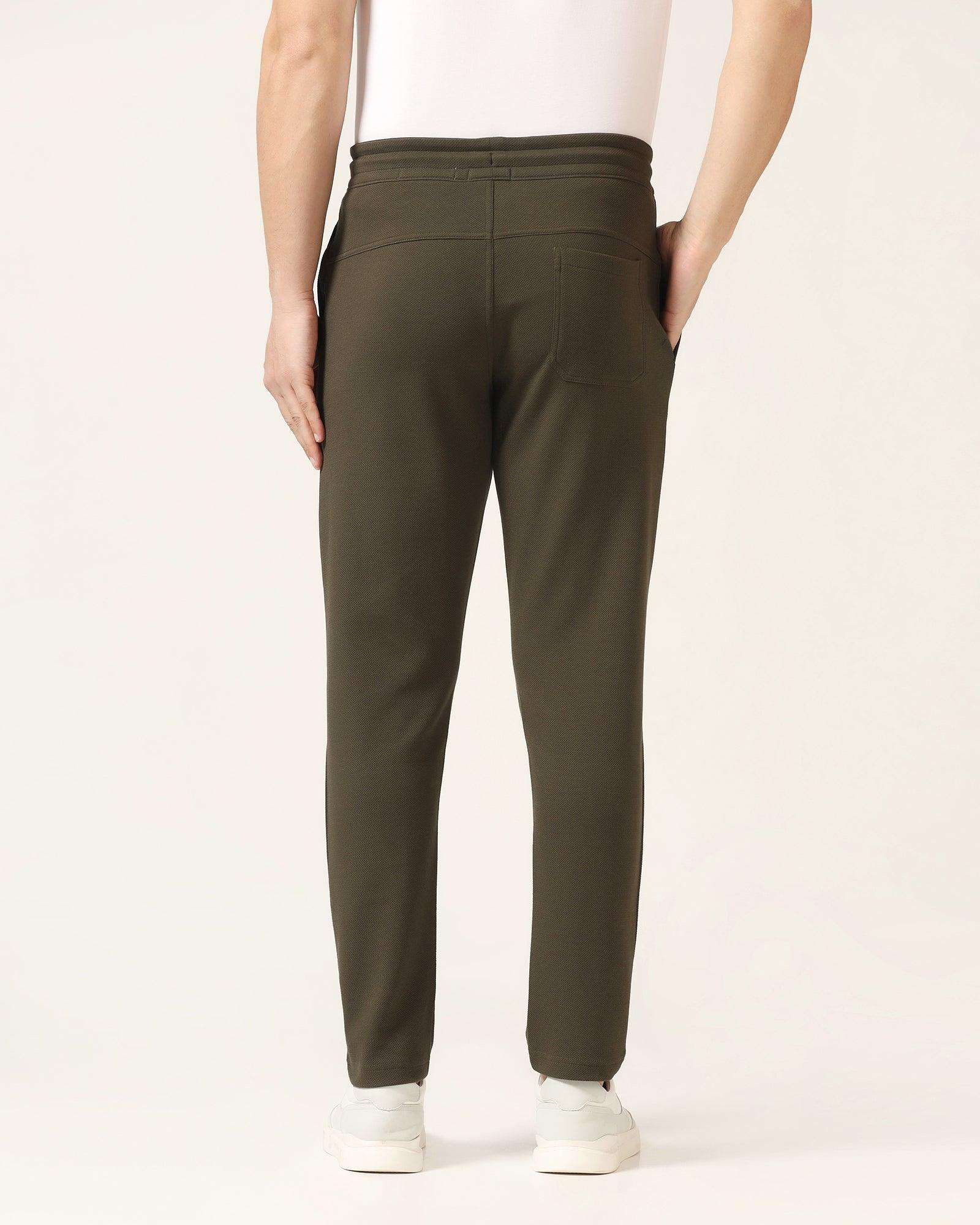 Casual Olive Solid Jogger - Ethan - Blackberrys