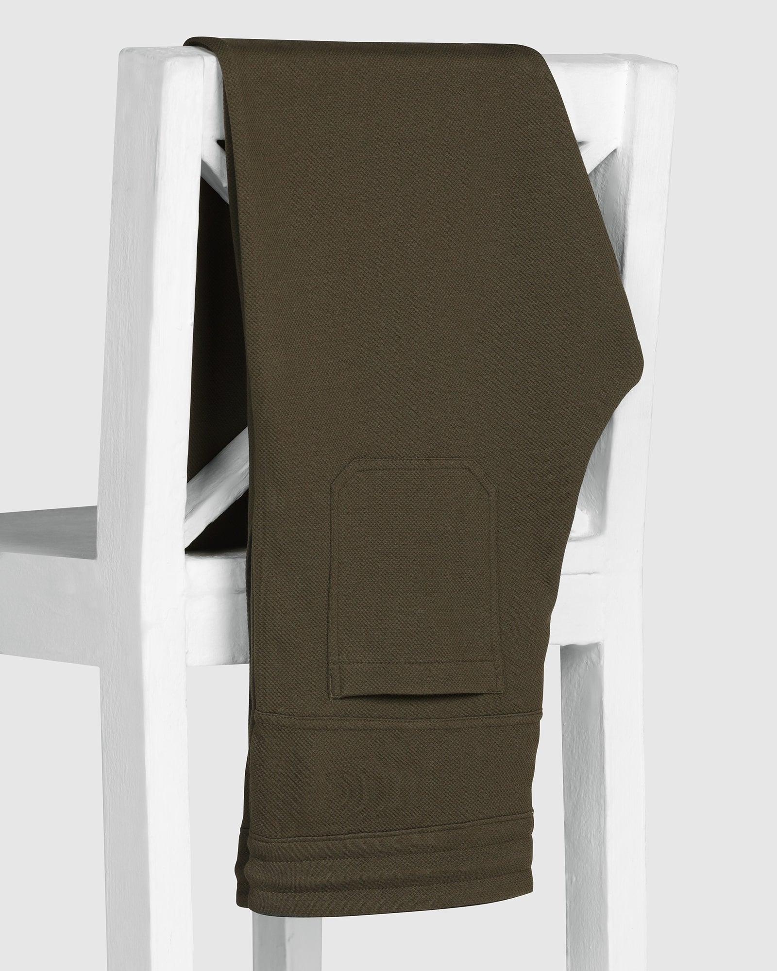 Casual Olive Solid Jogger - Ethan - Blackberrys