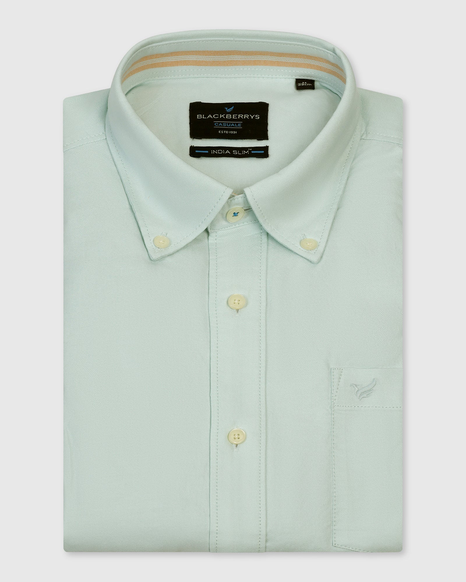 Casual Mint Solid Shirt - Solly
