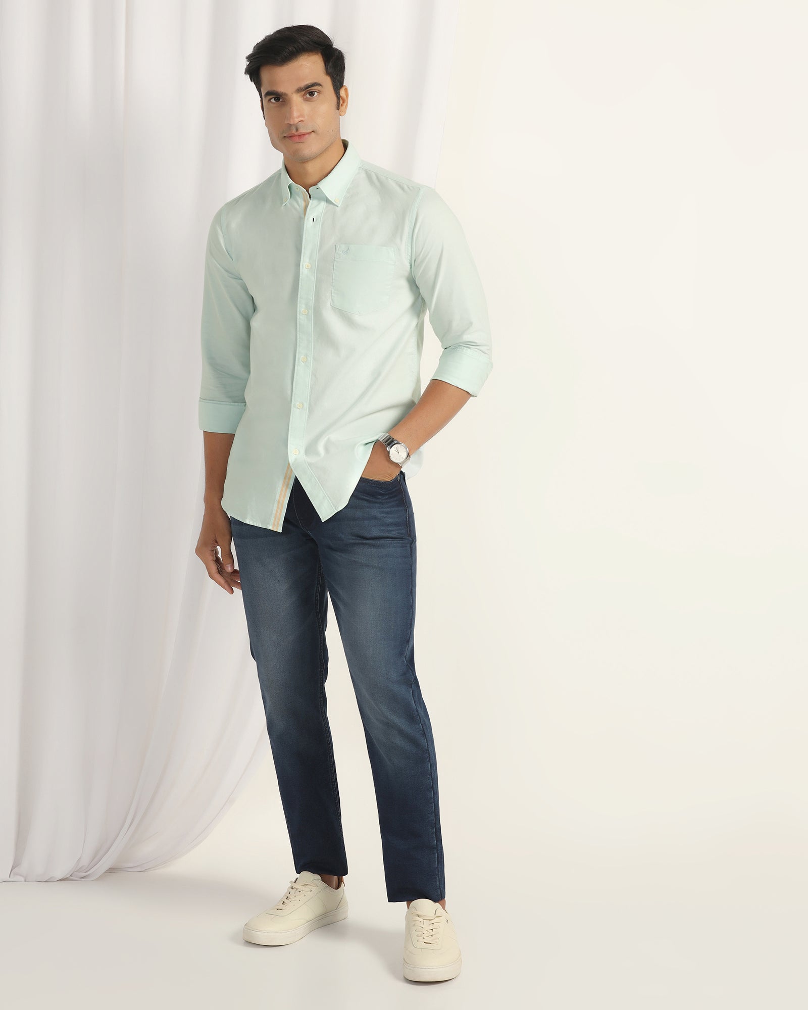 Casual Mint Solid Shirt - Solly