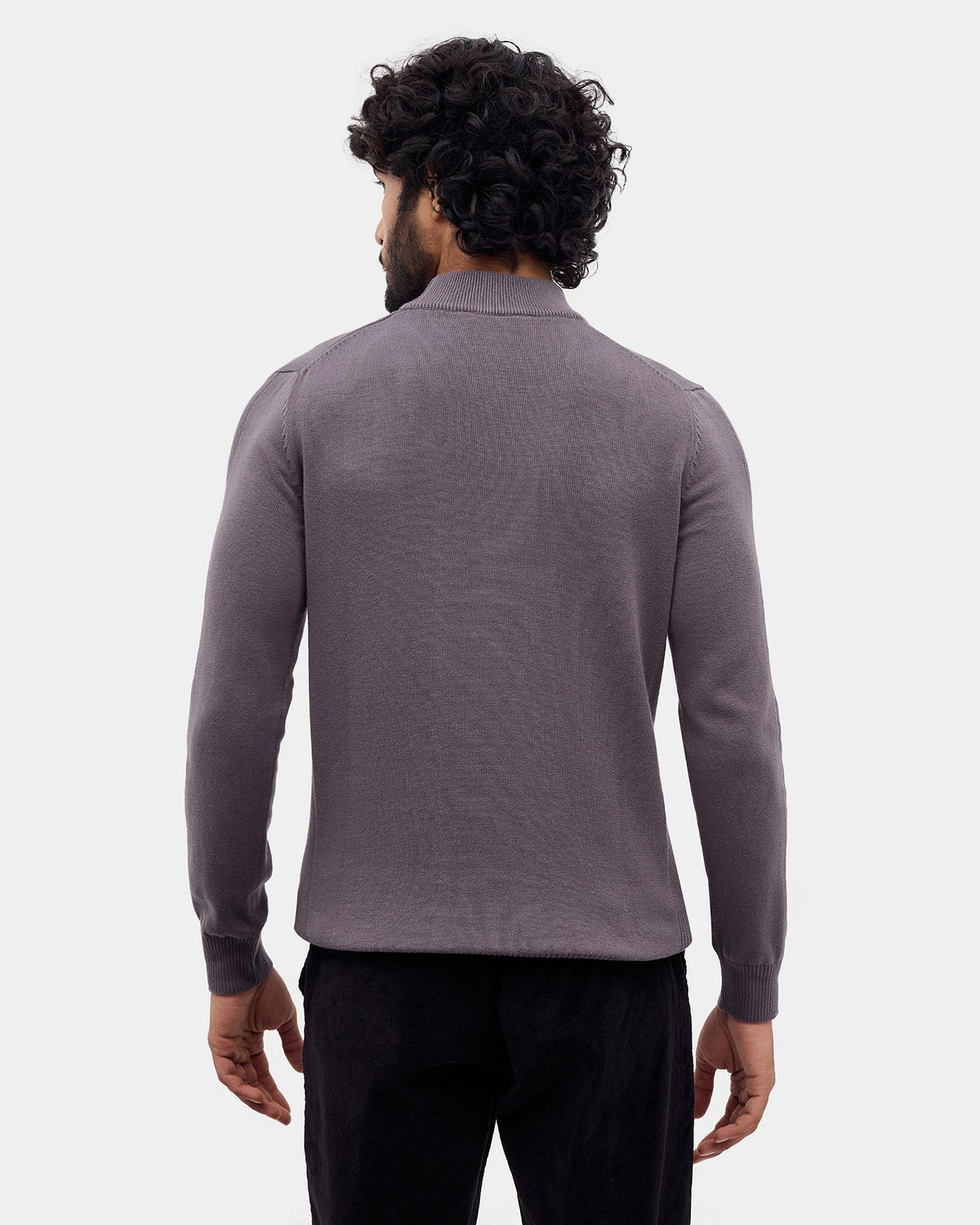 Charcoal Grey Solid Sweater - Poppy