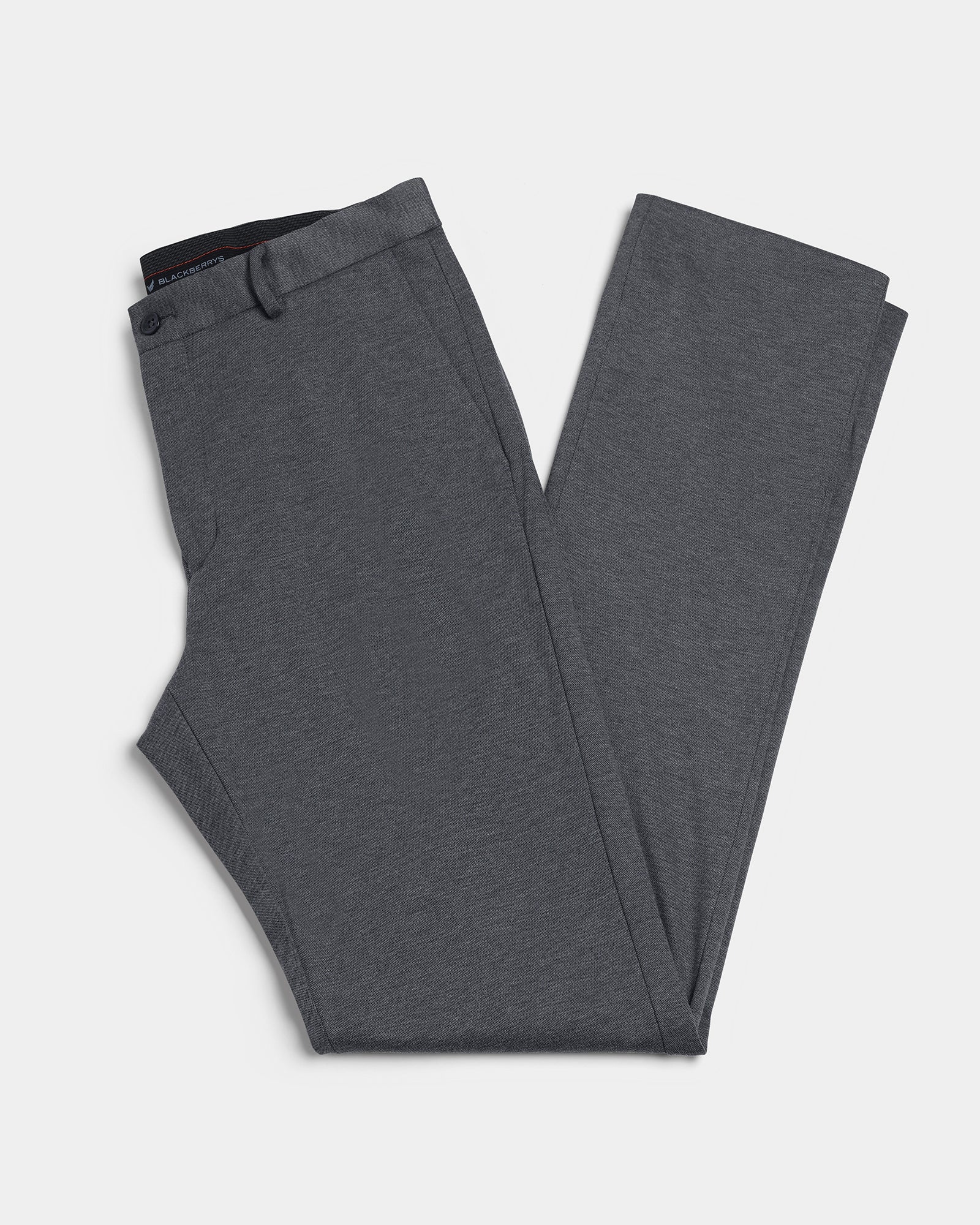 Charcoal Solid Formal Trouser - Kent