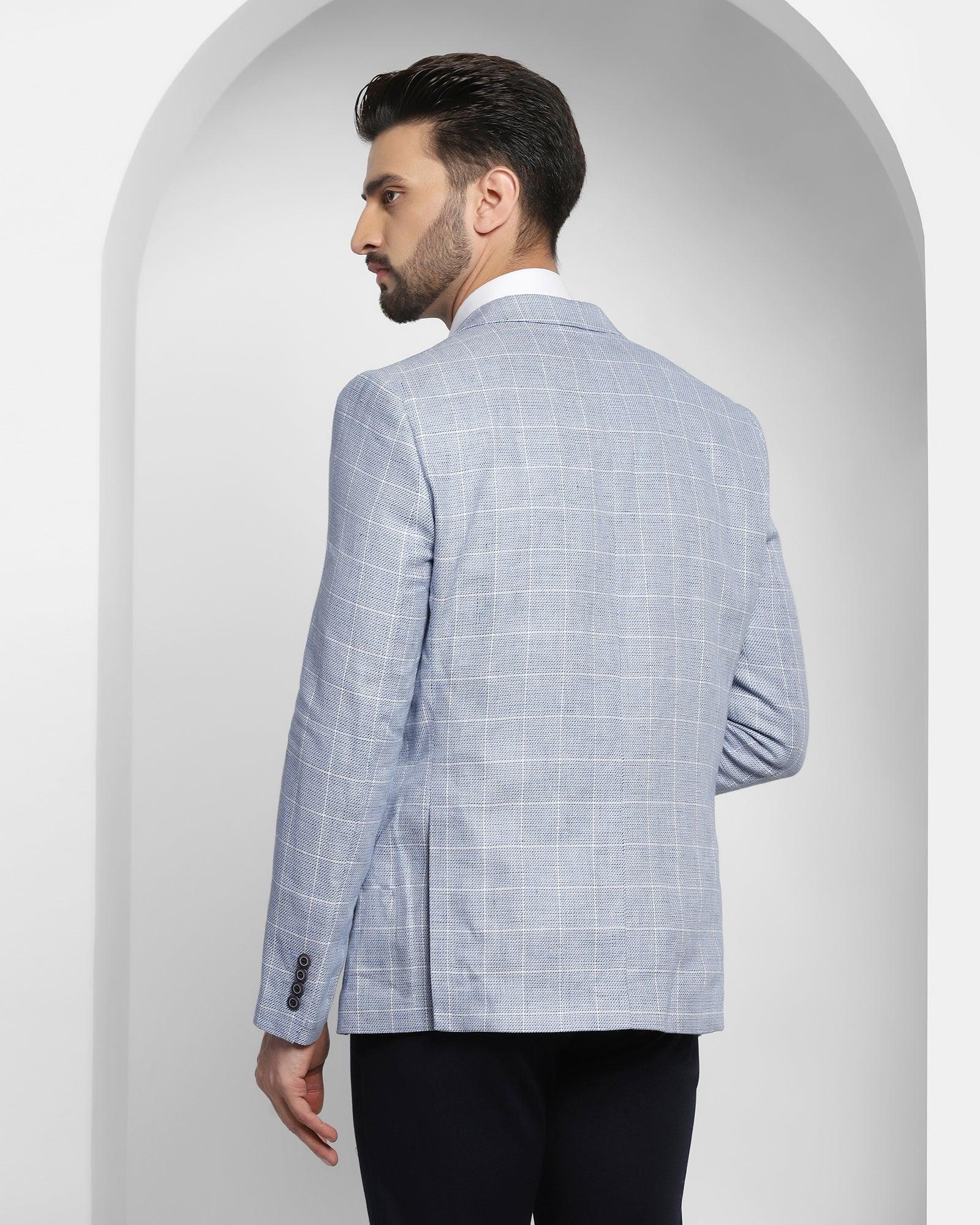 Check Casual Blazer In Blue (Scout) - Blackberrys