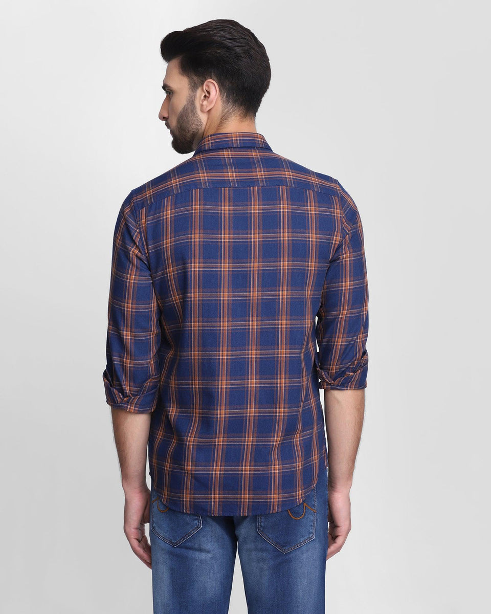 Casual Indigo Check Shirt - Decky