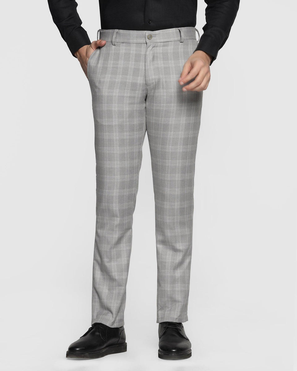 Grey check deals trousers