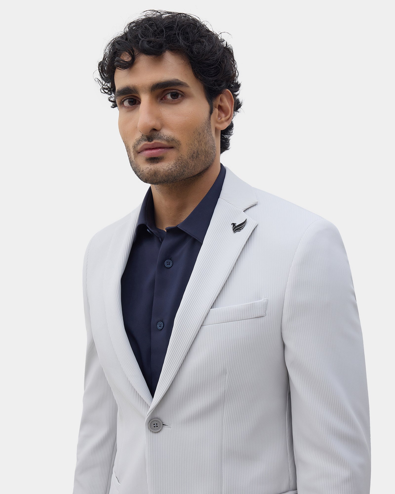 Grey Stripe Blazer - Batista