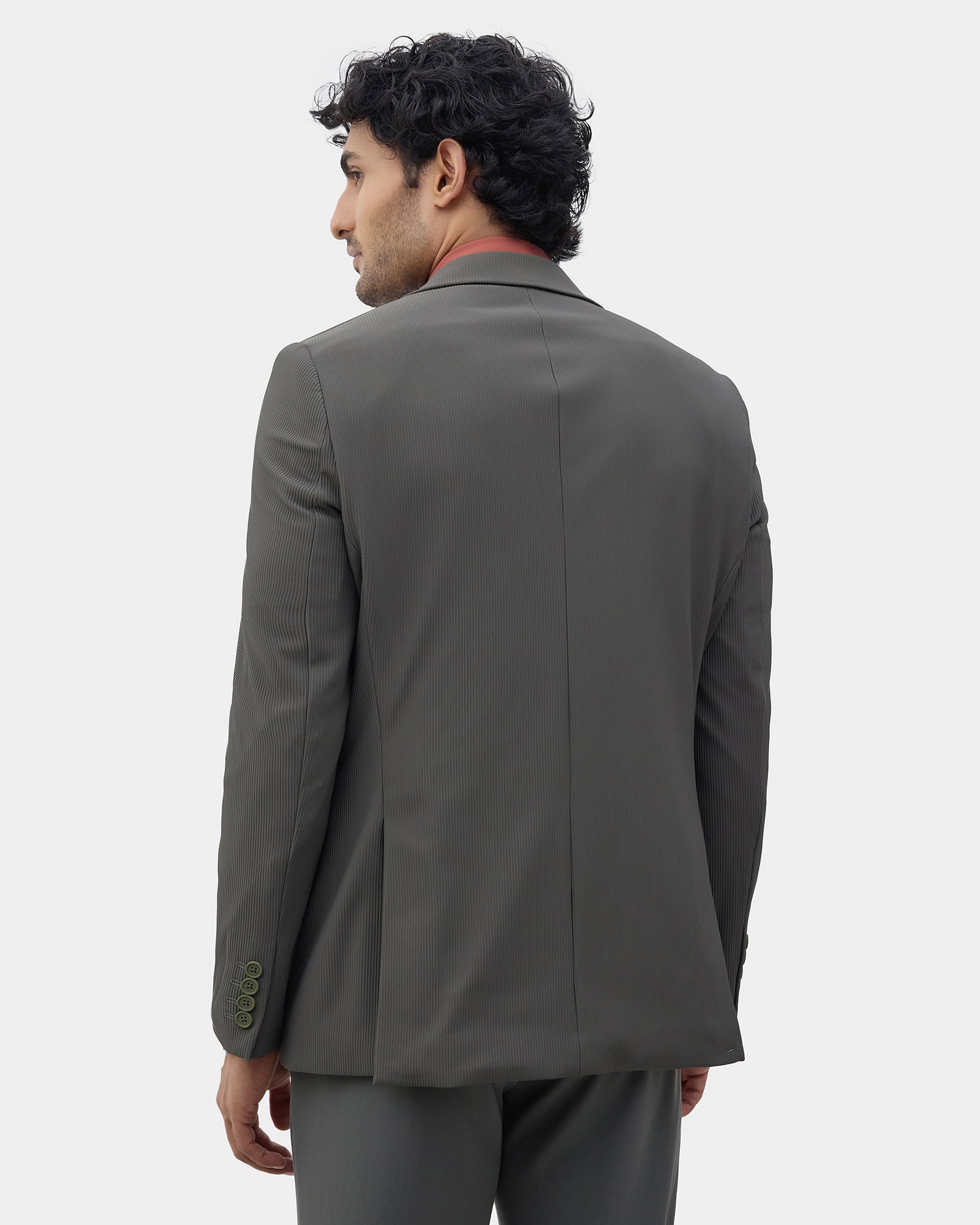 Olive Stripe Blazer - Batista