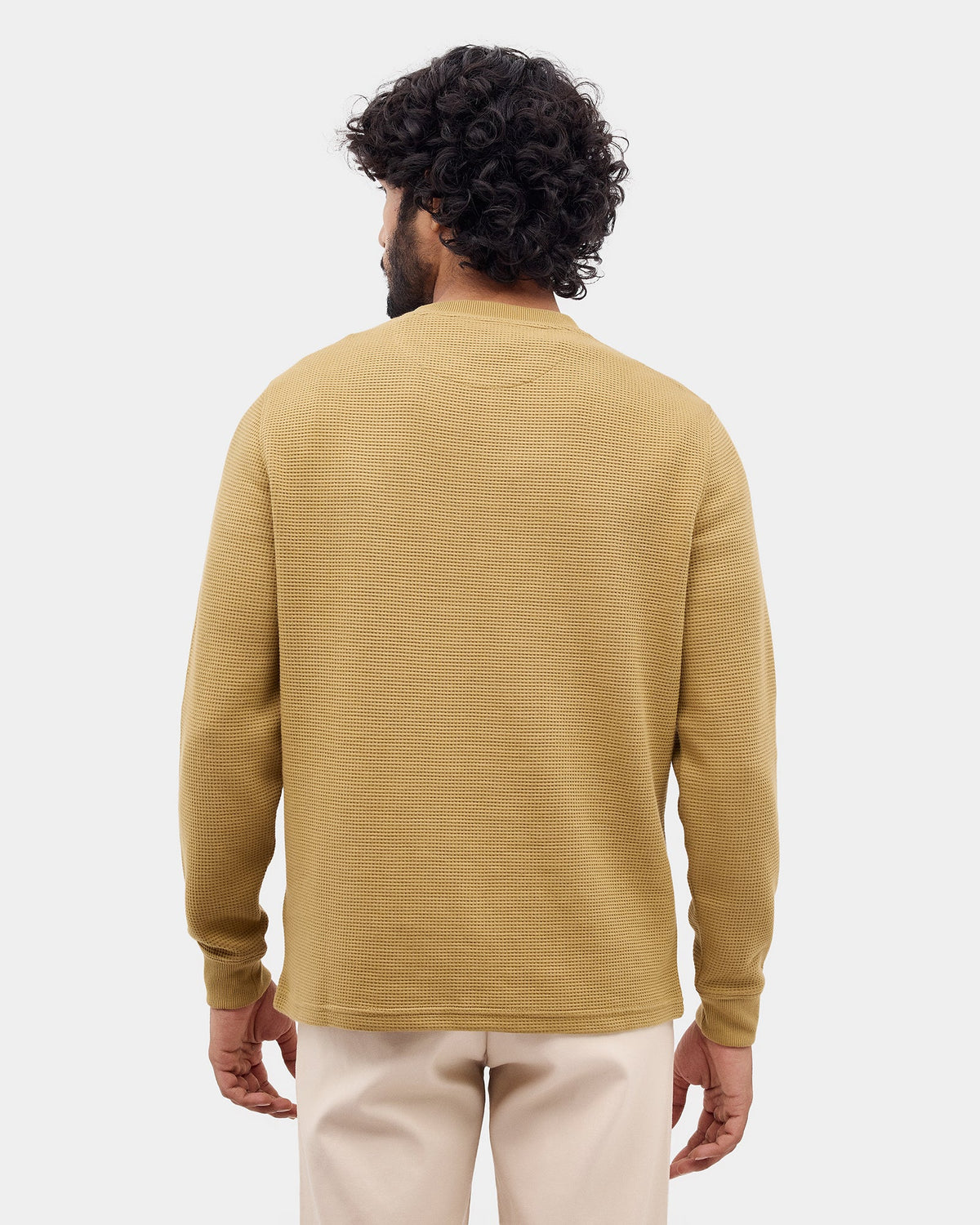 Copper Brown Textured Sweatshirt - Sand