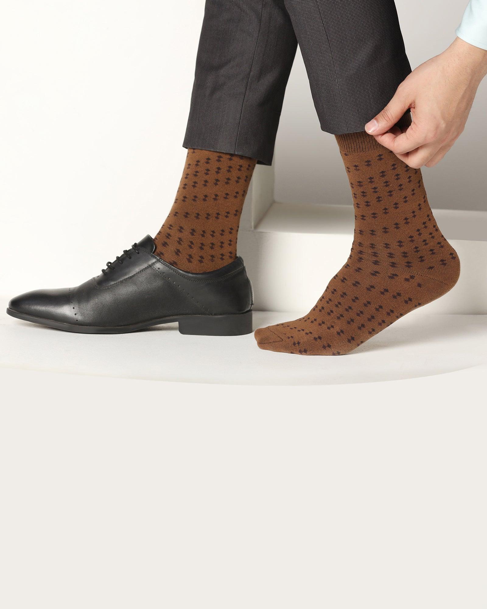 Cotton Beige Textured Socks - Sevilla - Blackberrys