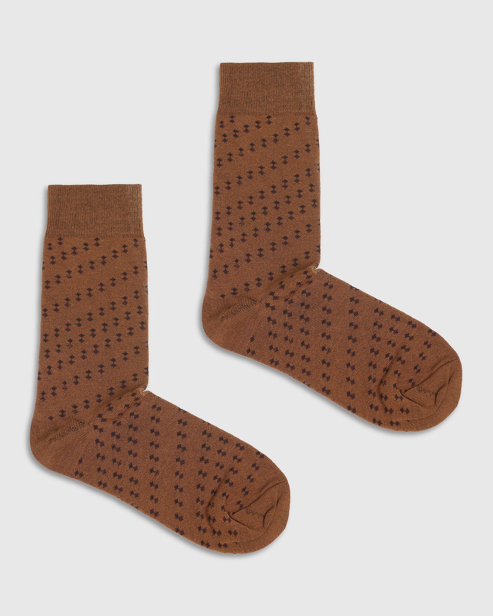 Cotton Beige Textured Socks - Sevilla - Blackberrys