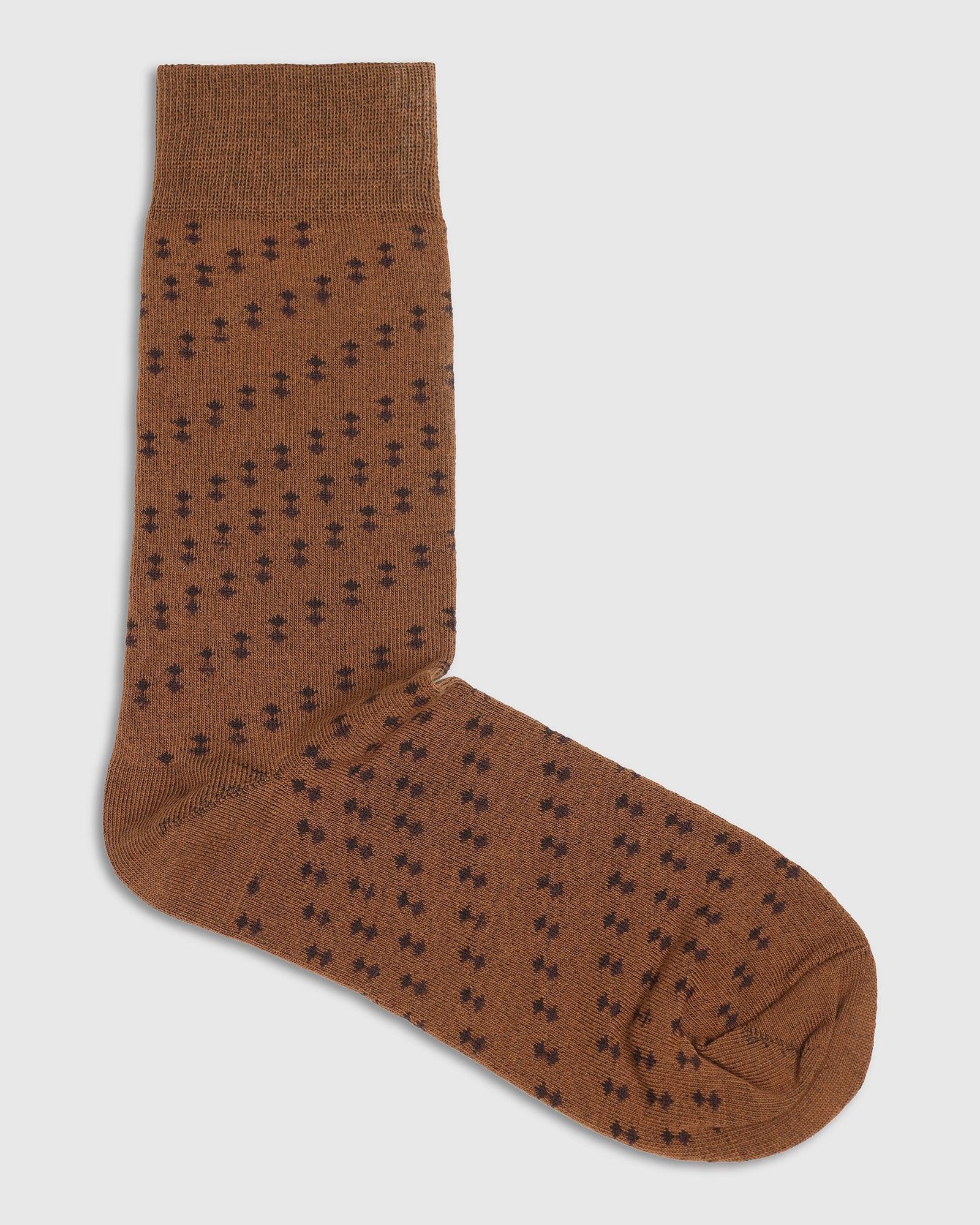 Cotton Beige Textured Socks - Sevilla - Blackberrys