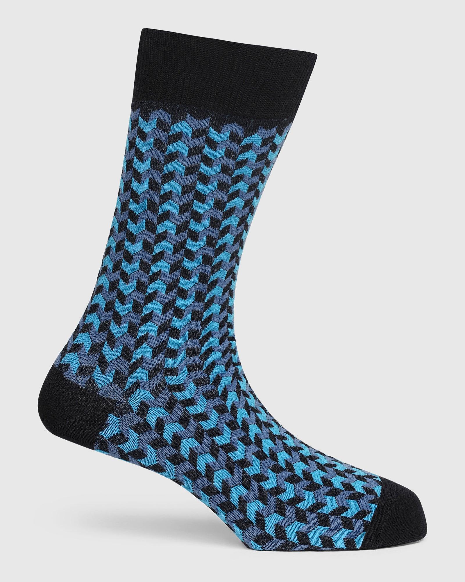 Cotton Deep Navy Knitted Socks - Snap