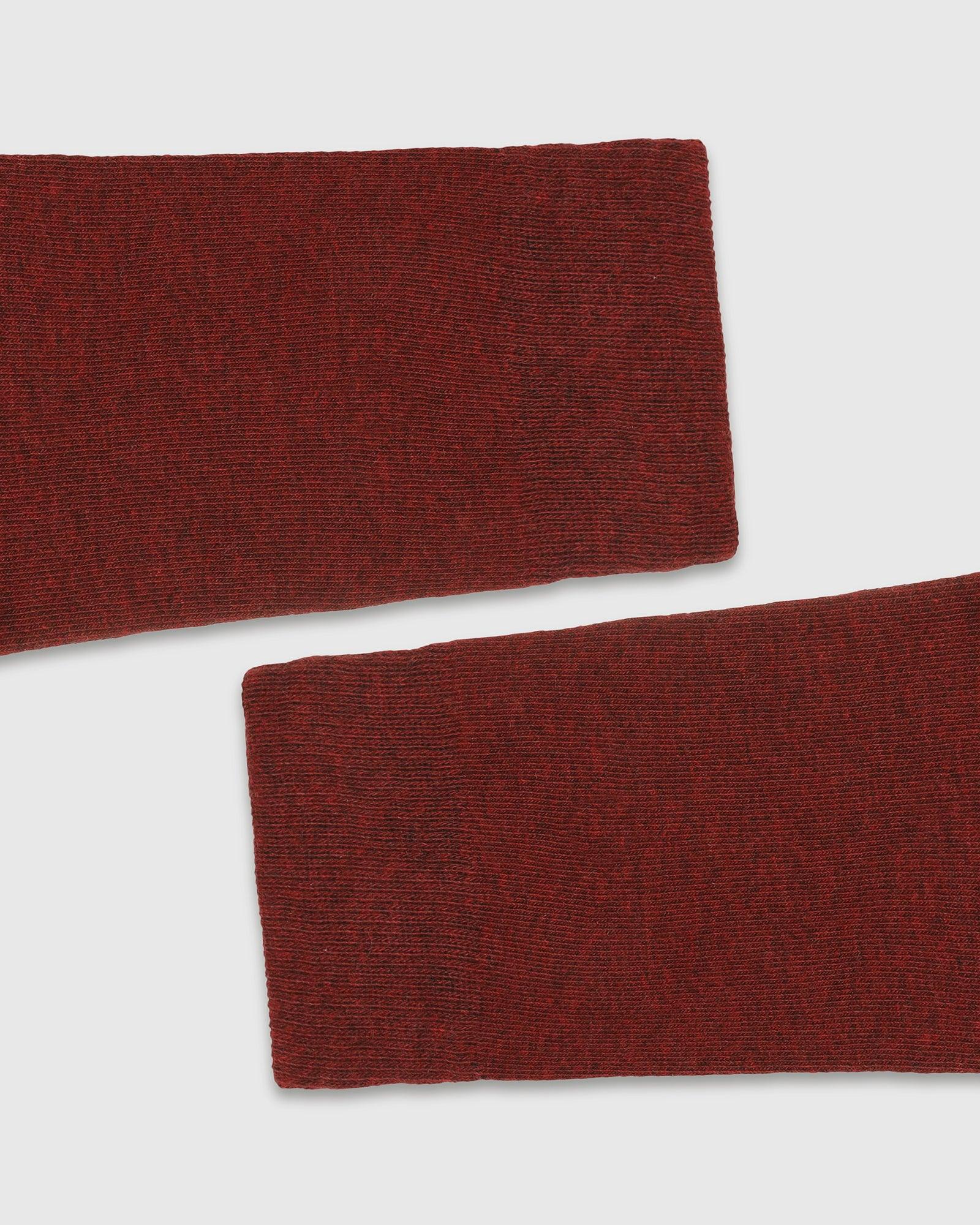 Cotton Maroon Solid Socks - Samu - Blackberrys