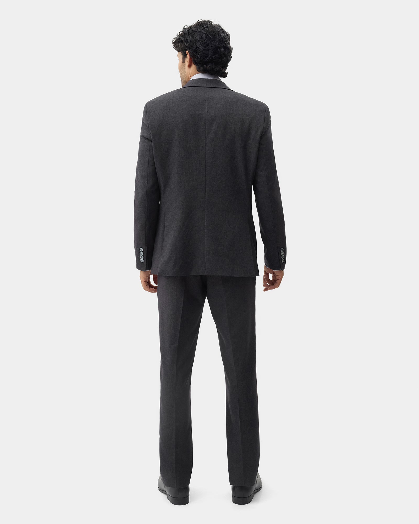 Charcoal Two Piece Solid Suit - Gesto