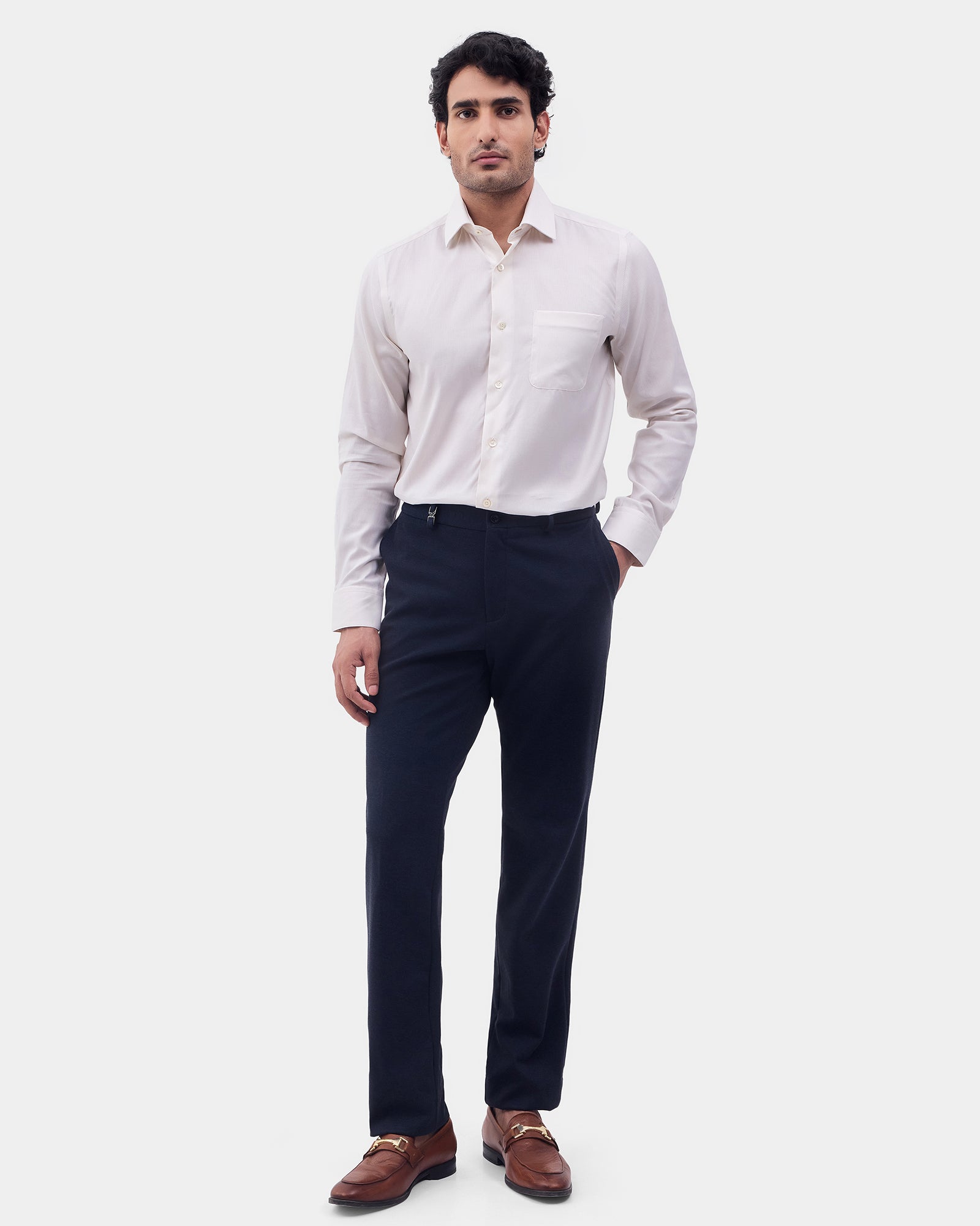Cream Luxe Stripe Shirt - Bosch