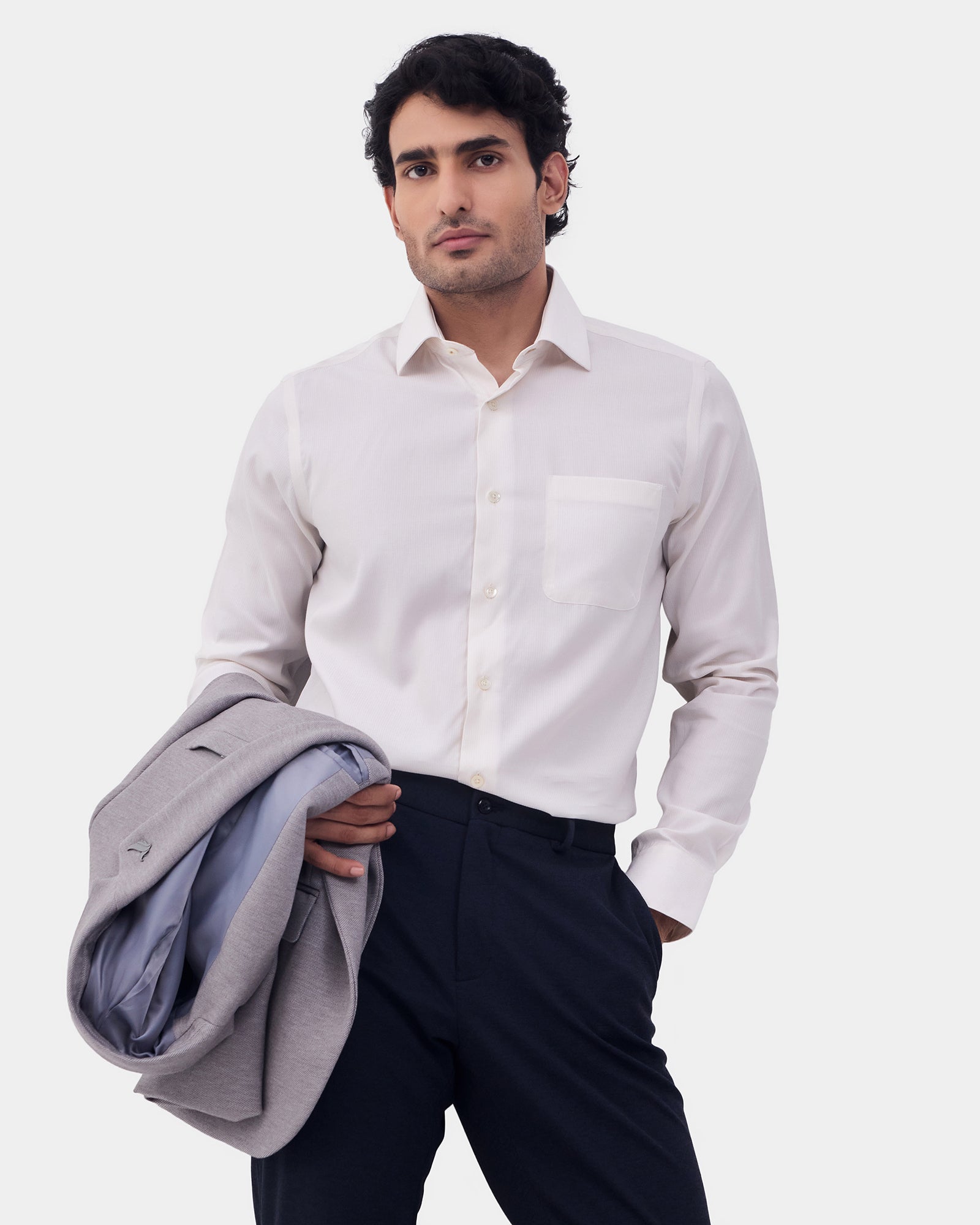 Cream Luxe Stripe Shirt - Bosch