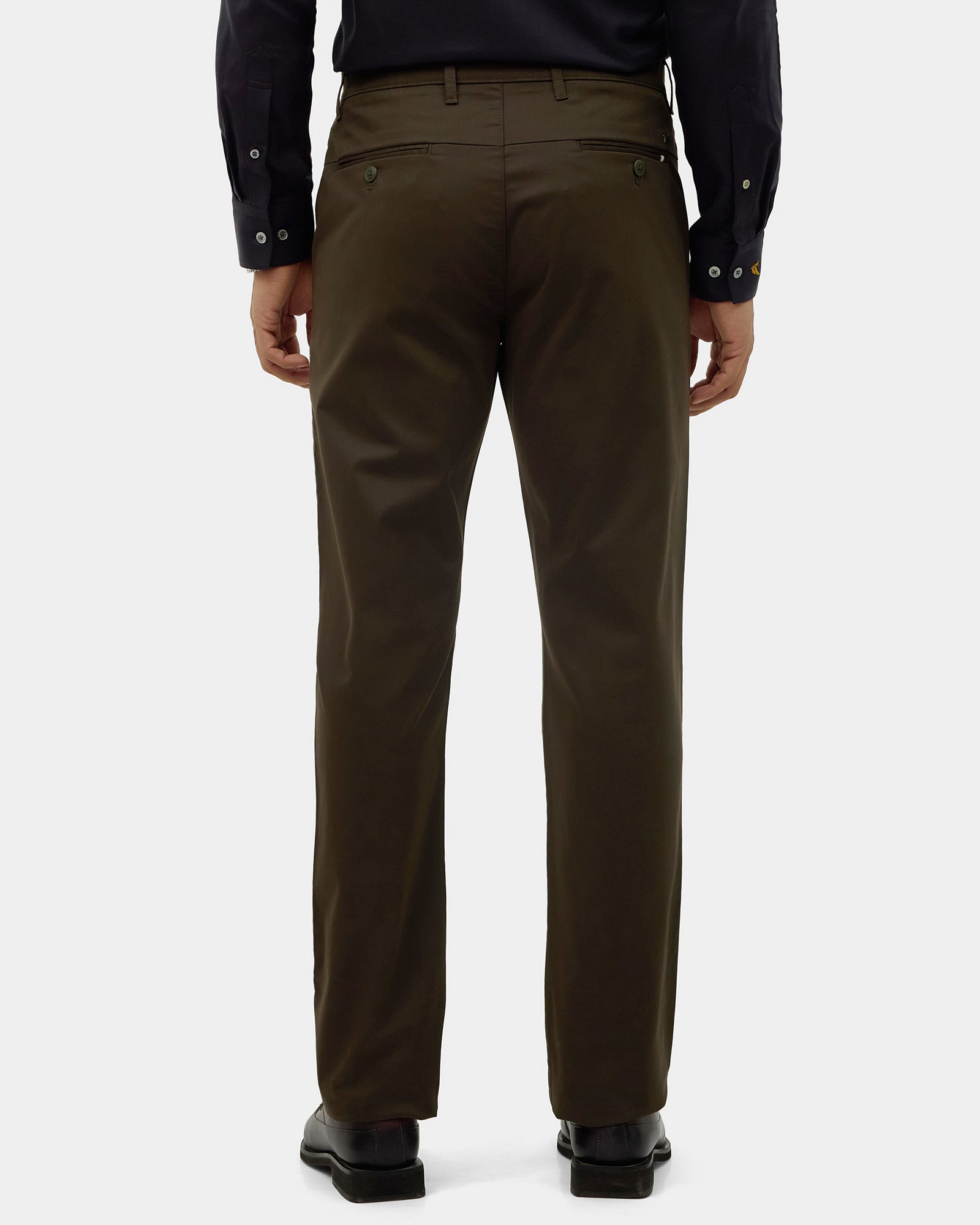 Dark Olive Solid Khakis - Sinai