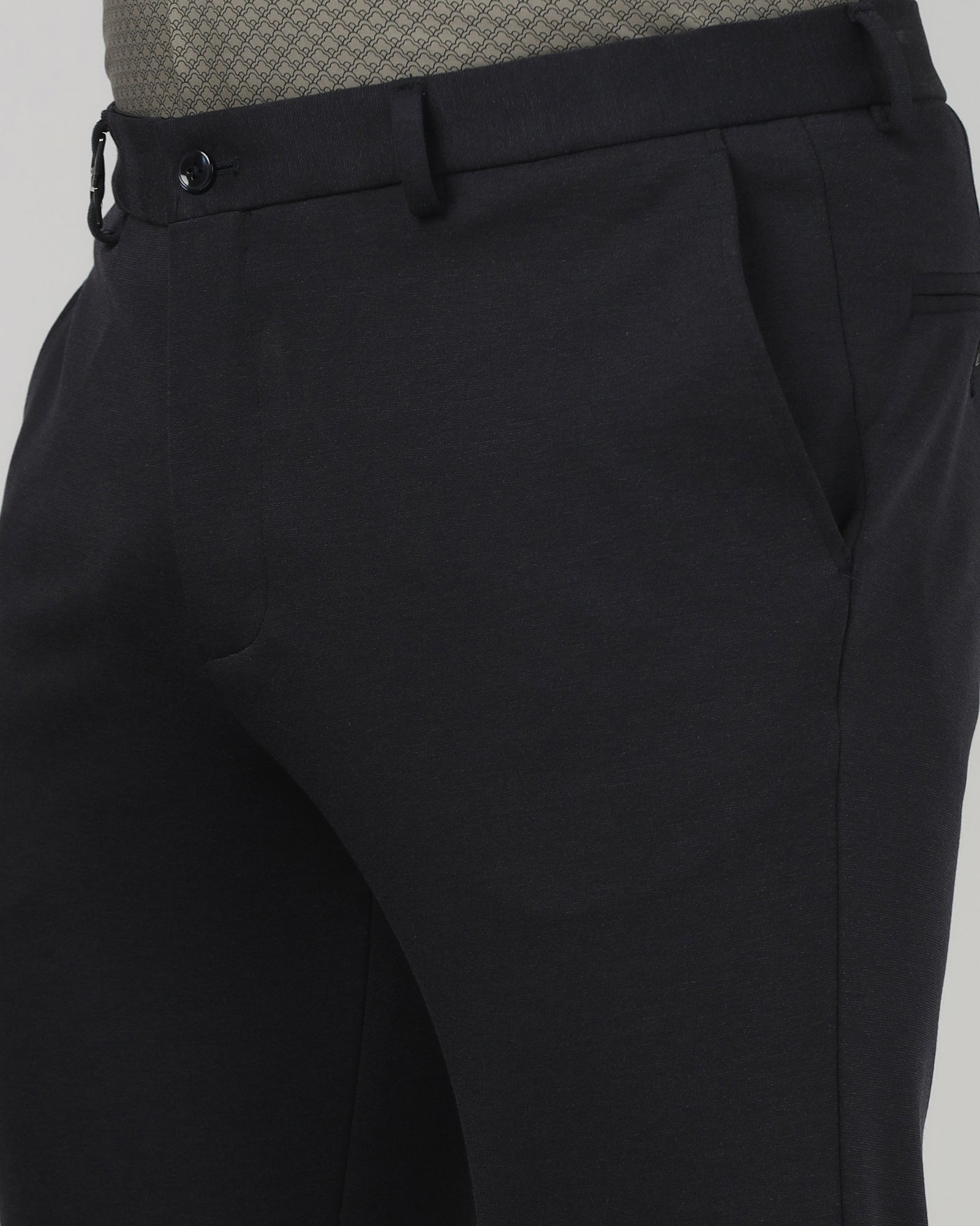 Mid Grey Textured Trouser - Jay