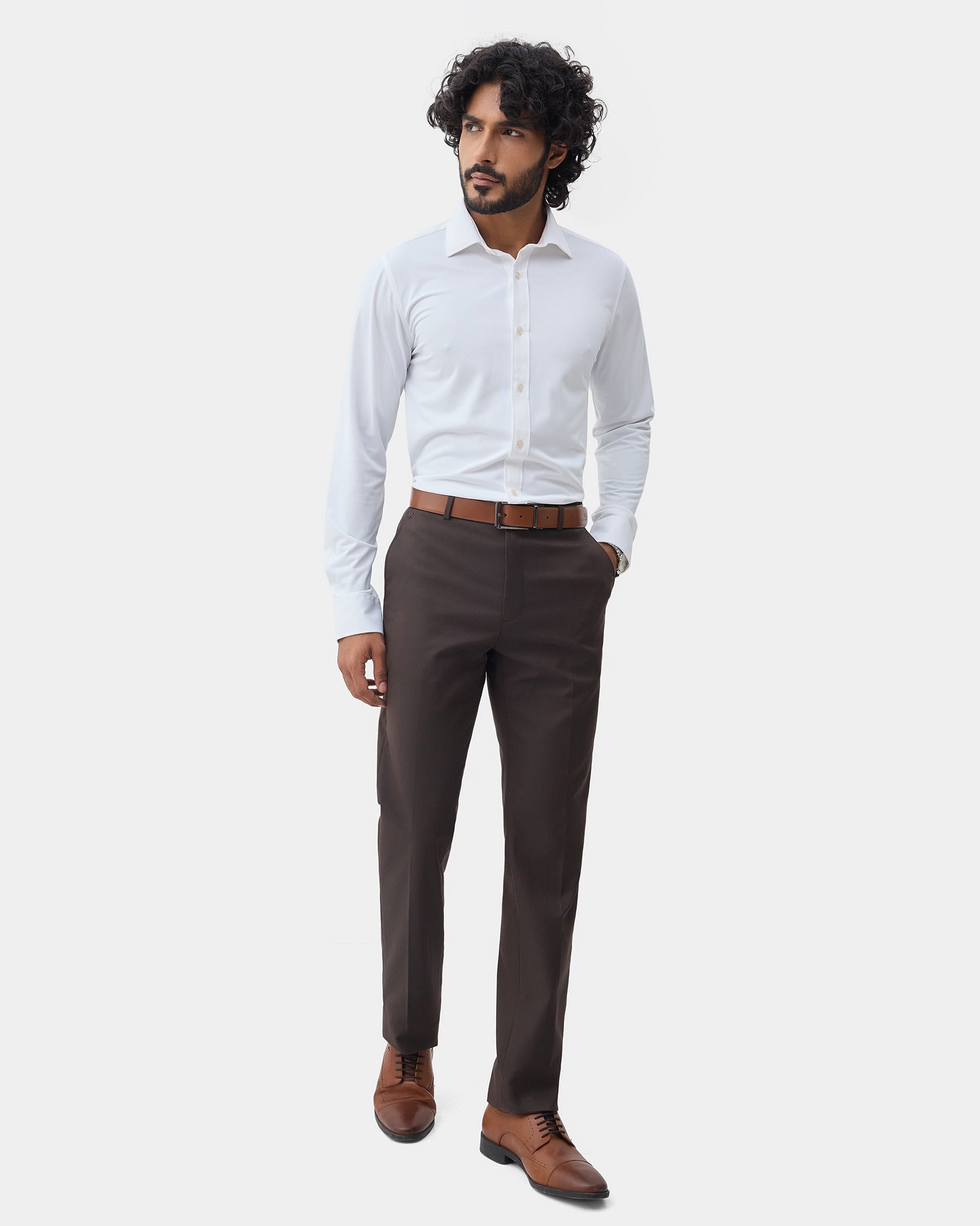 Rust Textured Trouser - Credor