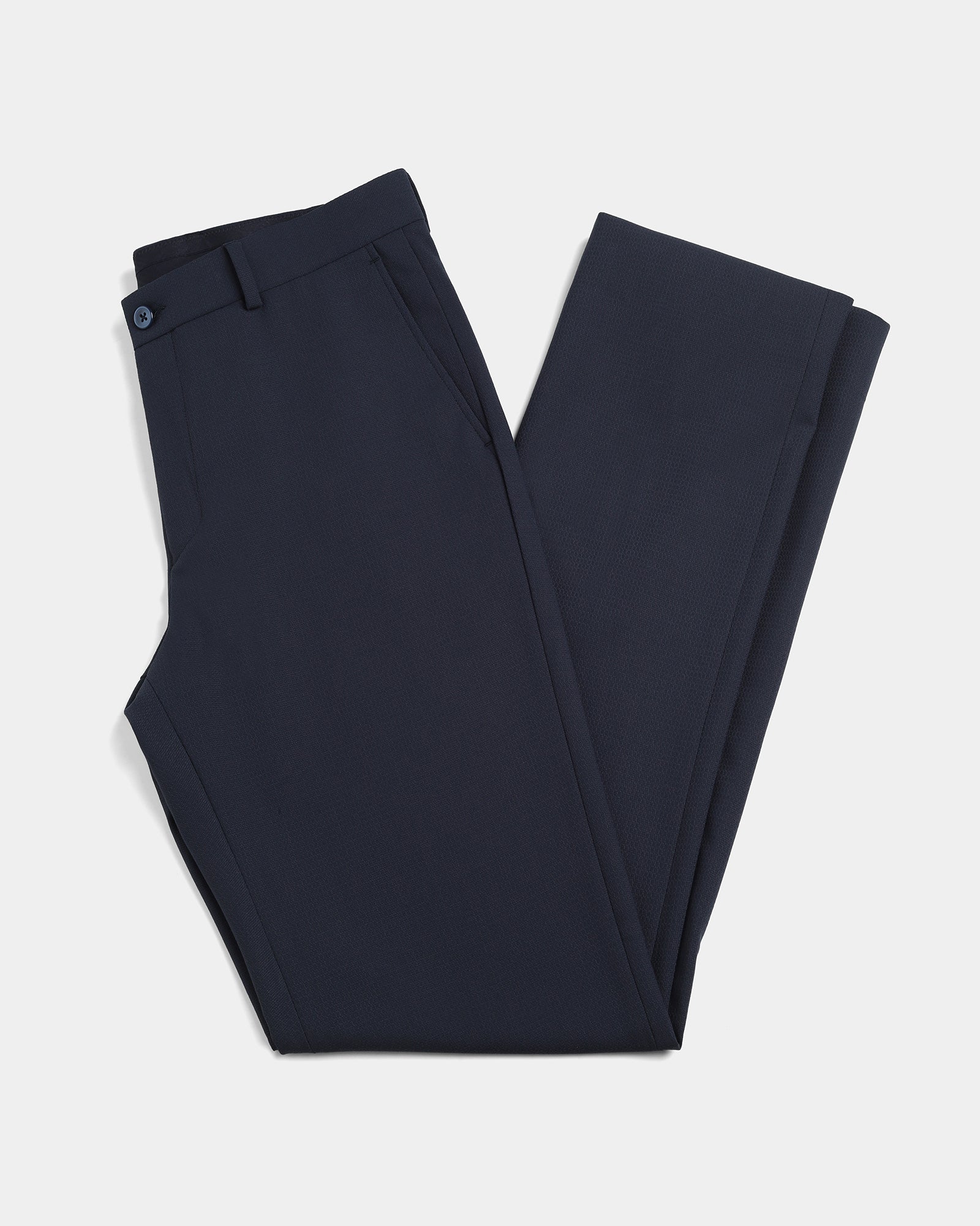 Blue Technowaist Textured Trouser - Girard