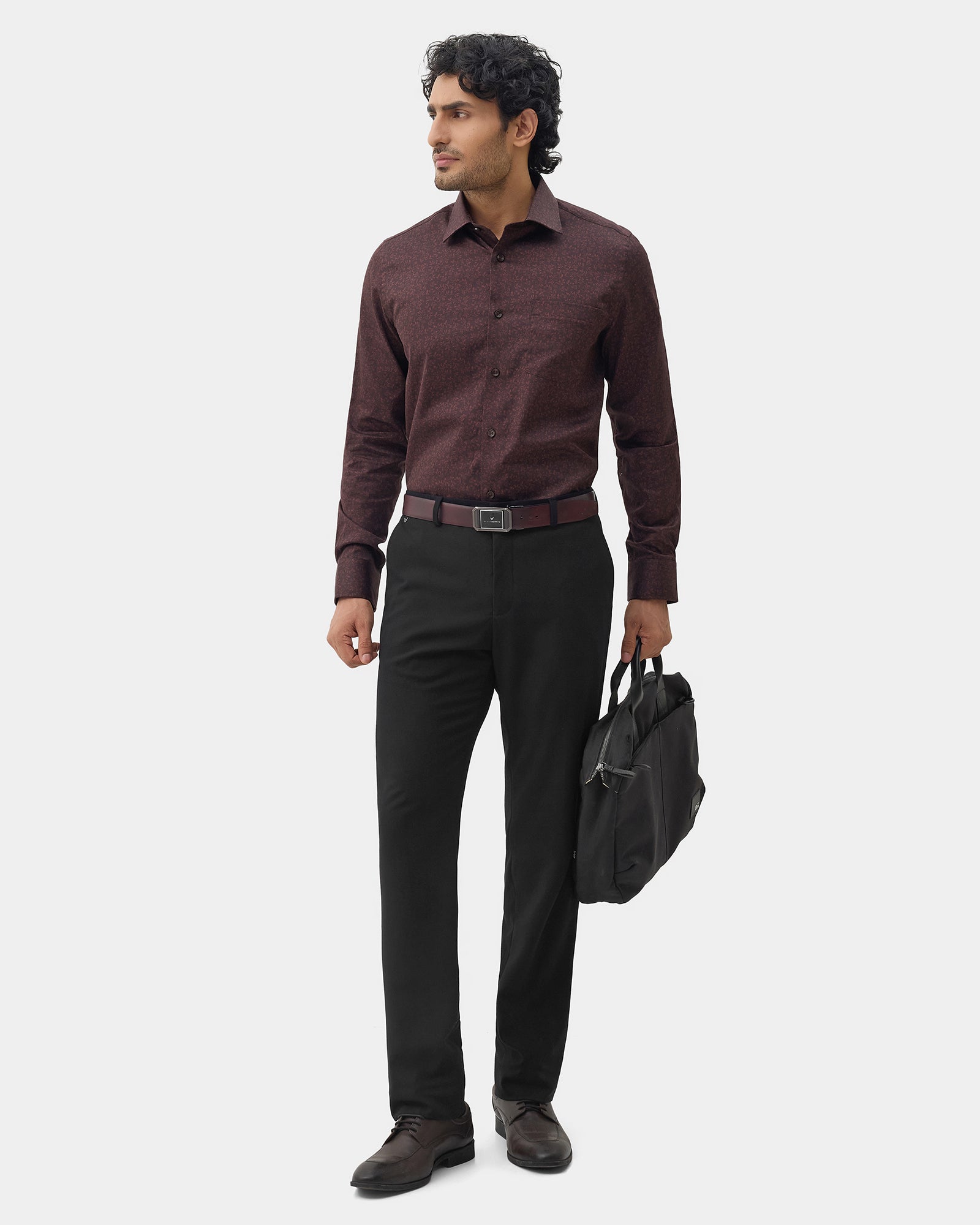 Black Technowaist Textured Trouser - Girard