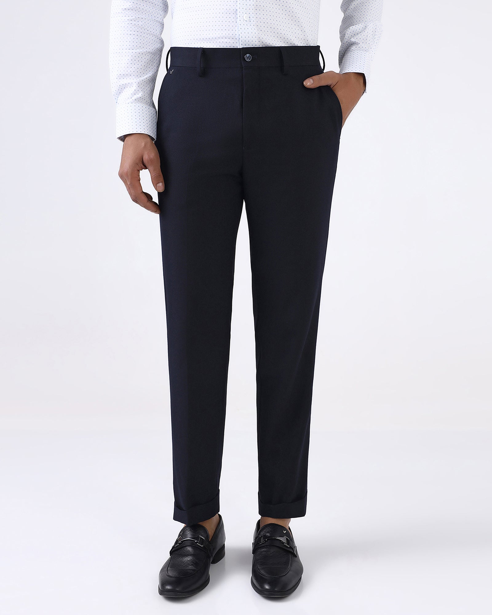 CLEAN FRONT COMFORT FIT STRUCTURE TROUSER