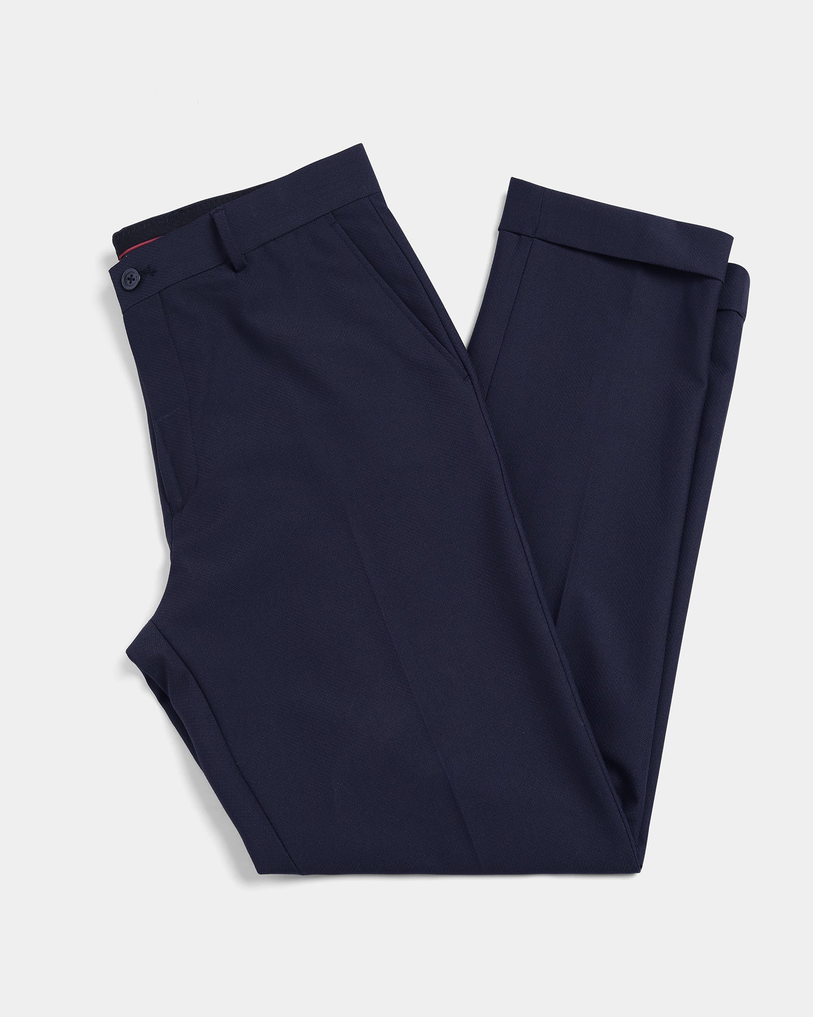 Navy Textured Trouser - Laco